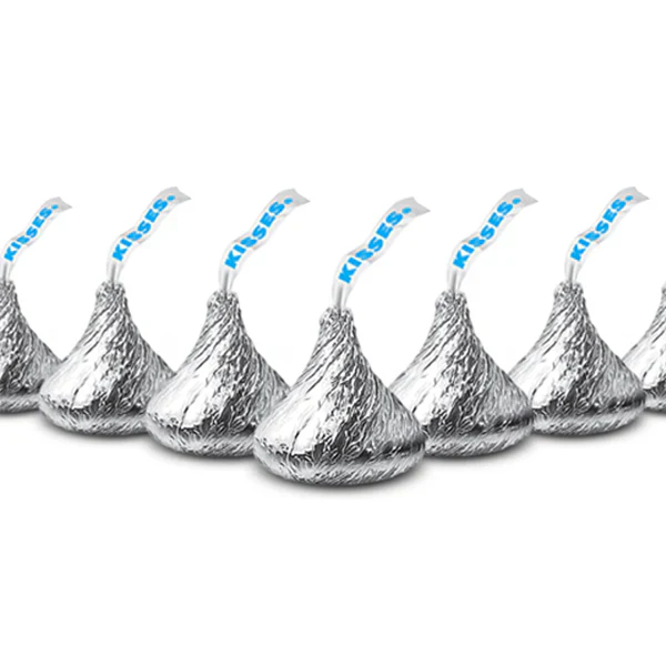 Hershey's Kisses Silver Foils Milk Chocolate Candy Bulk - 1.8 kg Bag or Case = 6 x 1.8 kg - Grocery and Food Items - Canadian Distribution - Ships Free Within Canada on Orders Above CAD $199