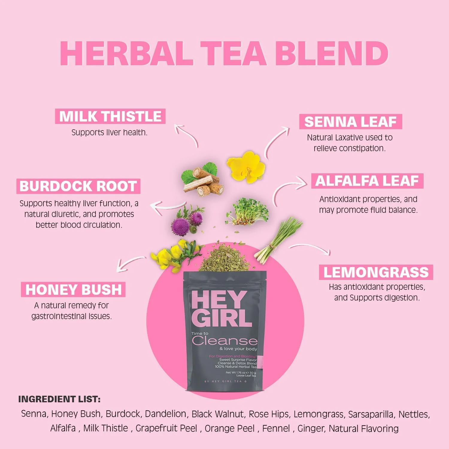 Hey Girl Tea – Loose Leaf Detox Tea – Herbal Detox Blend – Supports digestion - Canadian Distribution - Ships Free Within Canada on Orders Above CAD $199 - Image 3