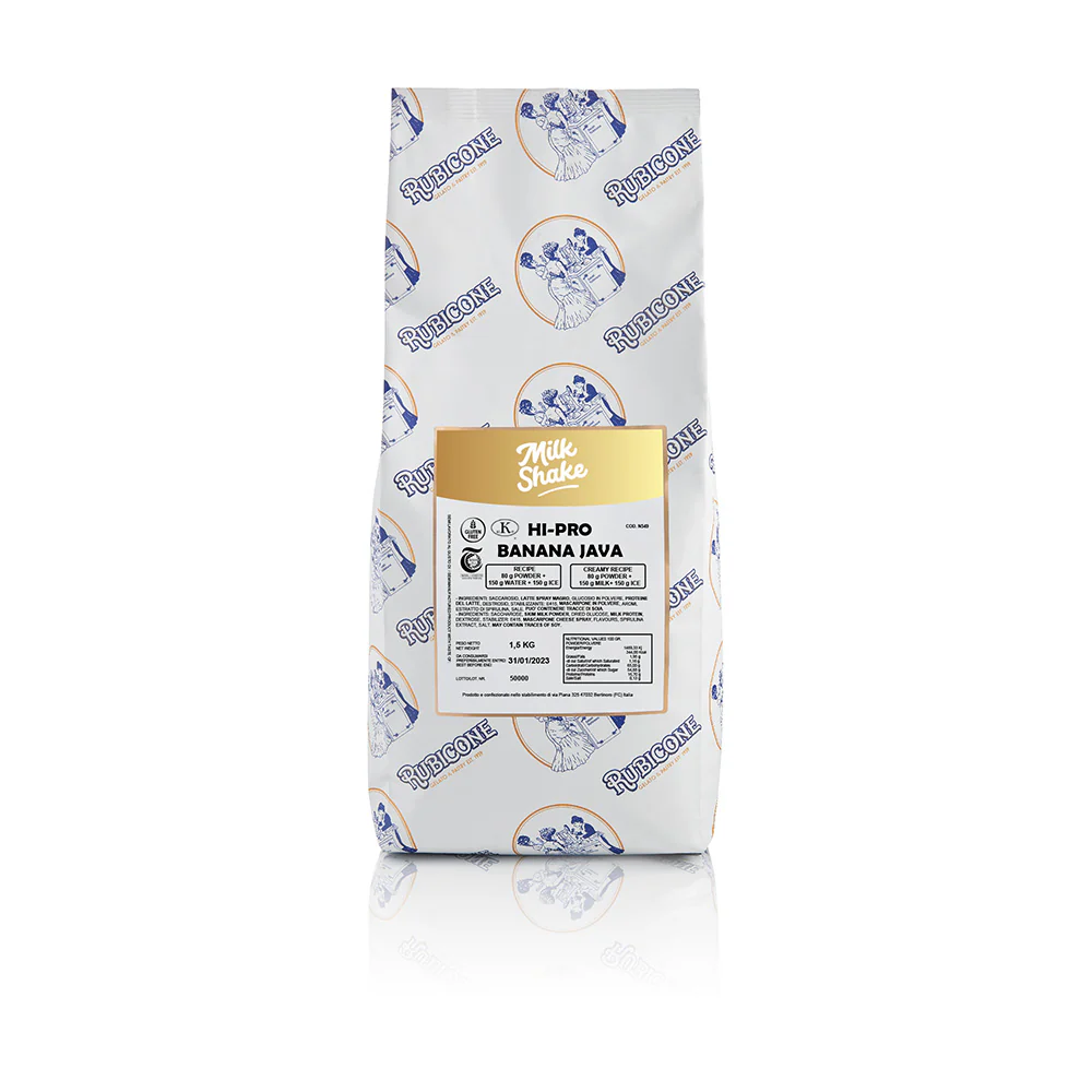 High Protein Banana Java Milkshake Mix - Case of 4 x 1.5 KG bags - Rubicone Canada - Ships Free Within Canada on Orders Above CAD $199 - Image 2