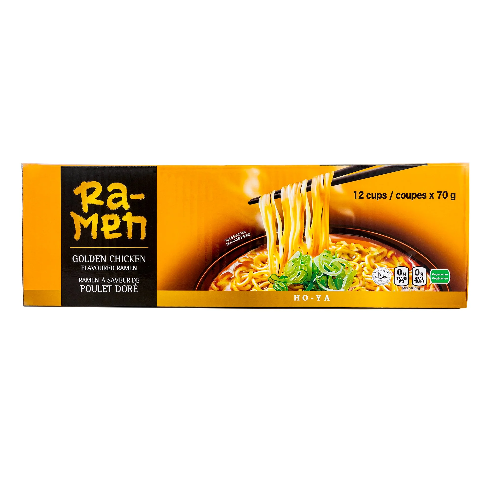 Ho-Ya Golden Chicken Flavoured Ramen - 48 × 70 g - Grocery and Food Items - Canadian Distribution - Ships Free Within Canada on Orders Above CAD $199