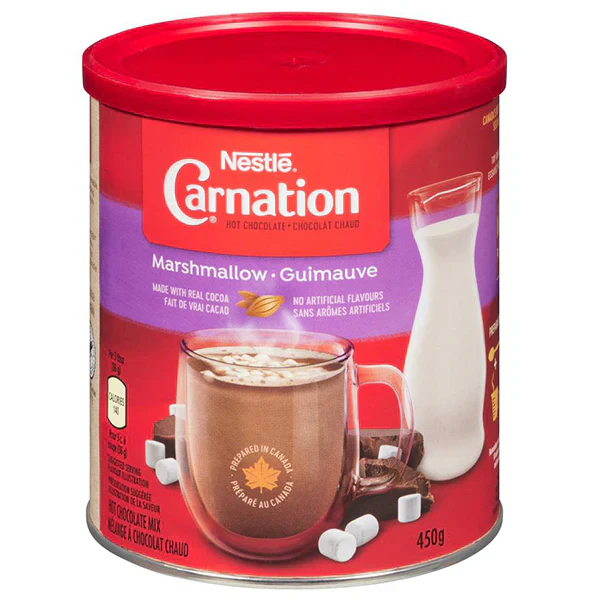 Hot Chocolate Marshmallow 6X450 Gr - Nestle Carnation - Canadian Distribution - Ships Free Within Canada on Orders Above CAD $199