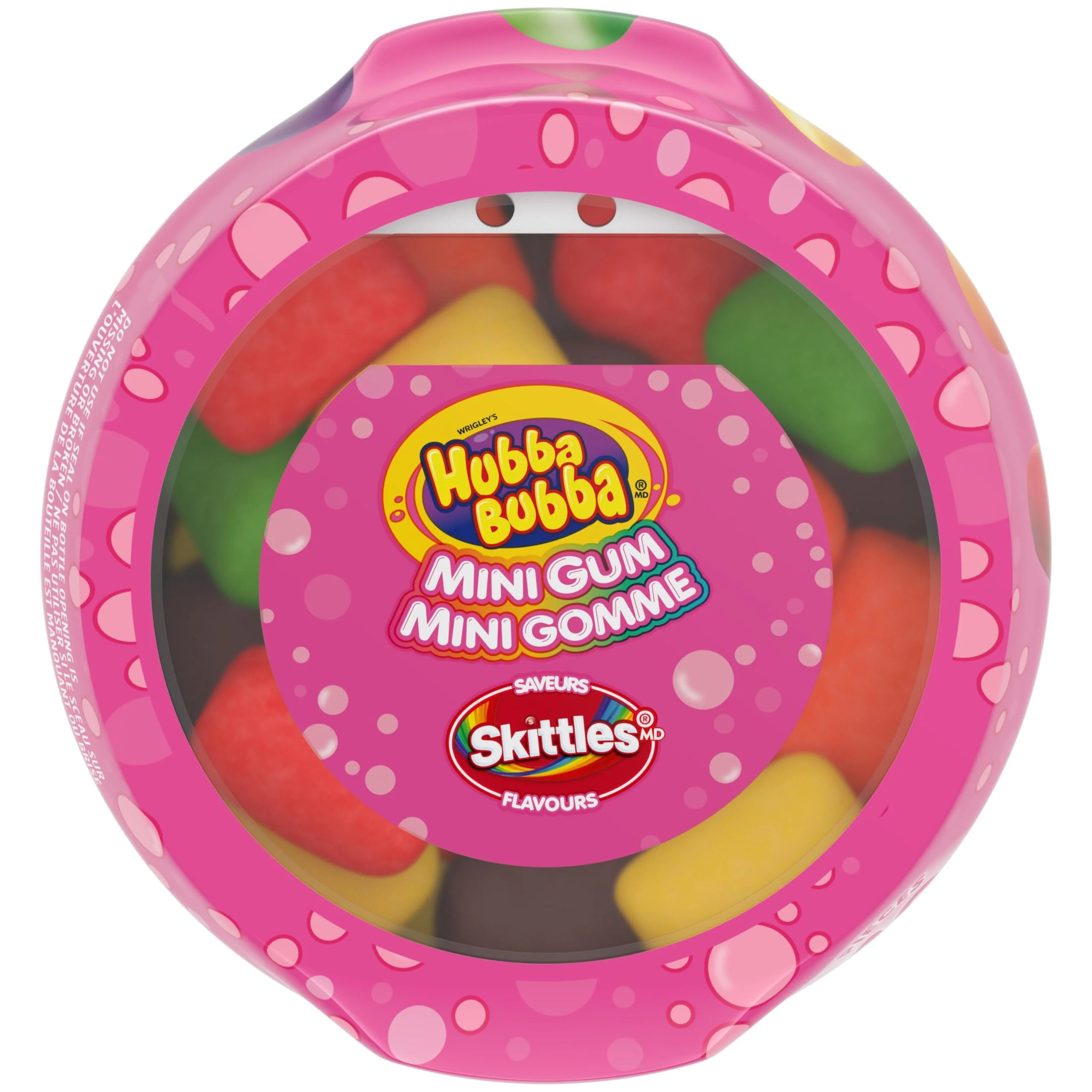 HUBBA BUBBA Minis Sugar-Free Bubble Gum in SKITTLES Flavours – 6 Resealable Bottles (40 Pieces Each) - Canadian Distribution - Ships Free Within Canada on Orders Above CAD $199 - Image 3