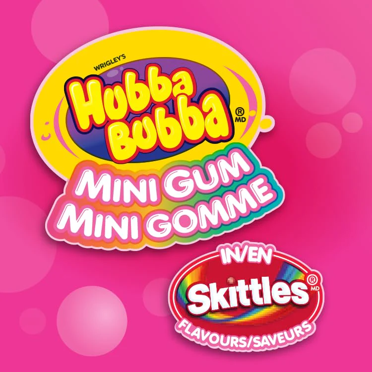 HUBBA BUBBA Minis Sugar-Free Bubble Gum in SKITTLES Flavours – 6 Resealable Bottles (40 Pieces Each) - Canadian Distribution - Ships Free Within Canada on Orders Above CAD $199 - Image 7