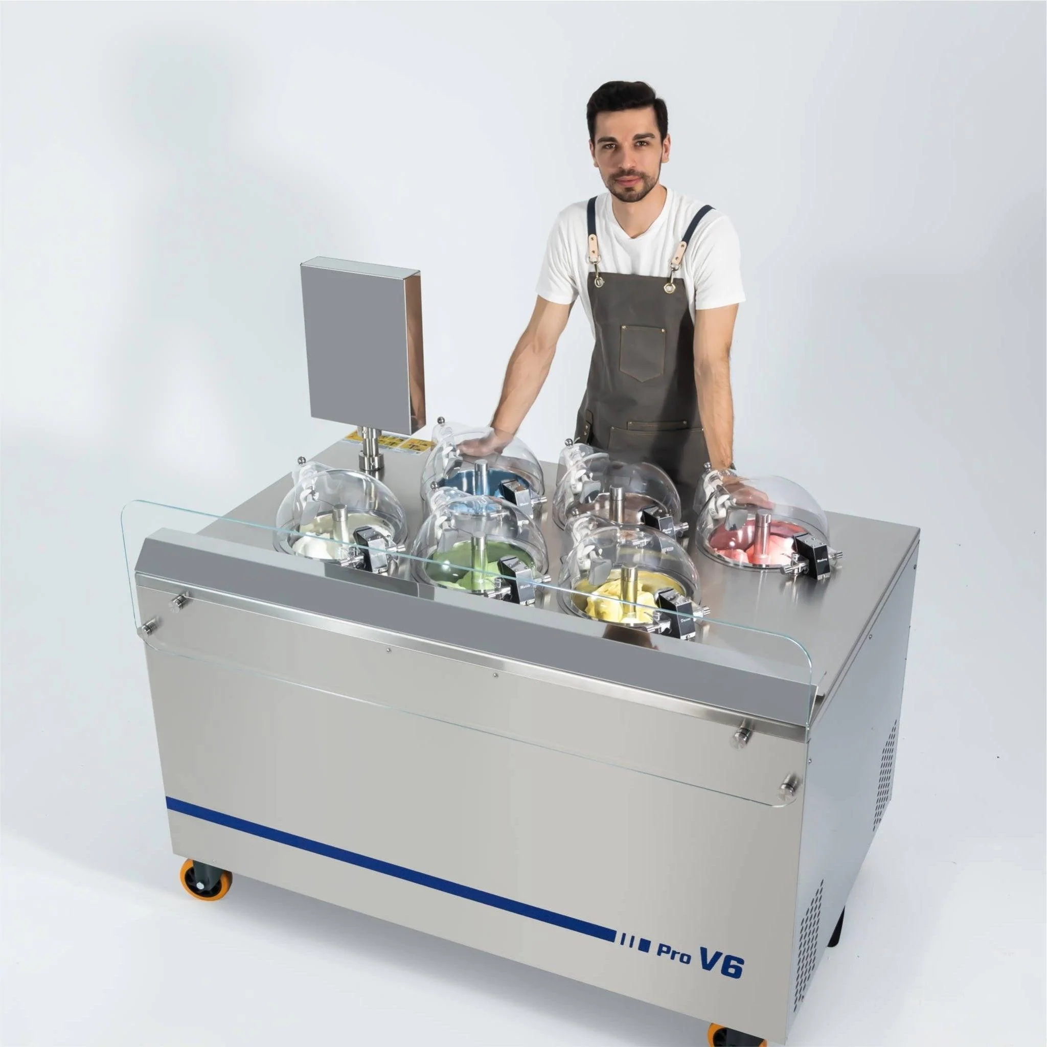 Commercial Gelato Ice Cream Maker, Pro V6, Six Pots - Standing Model - Top Churn Canada - Image 4
