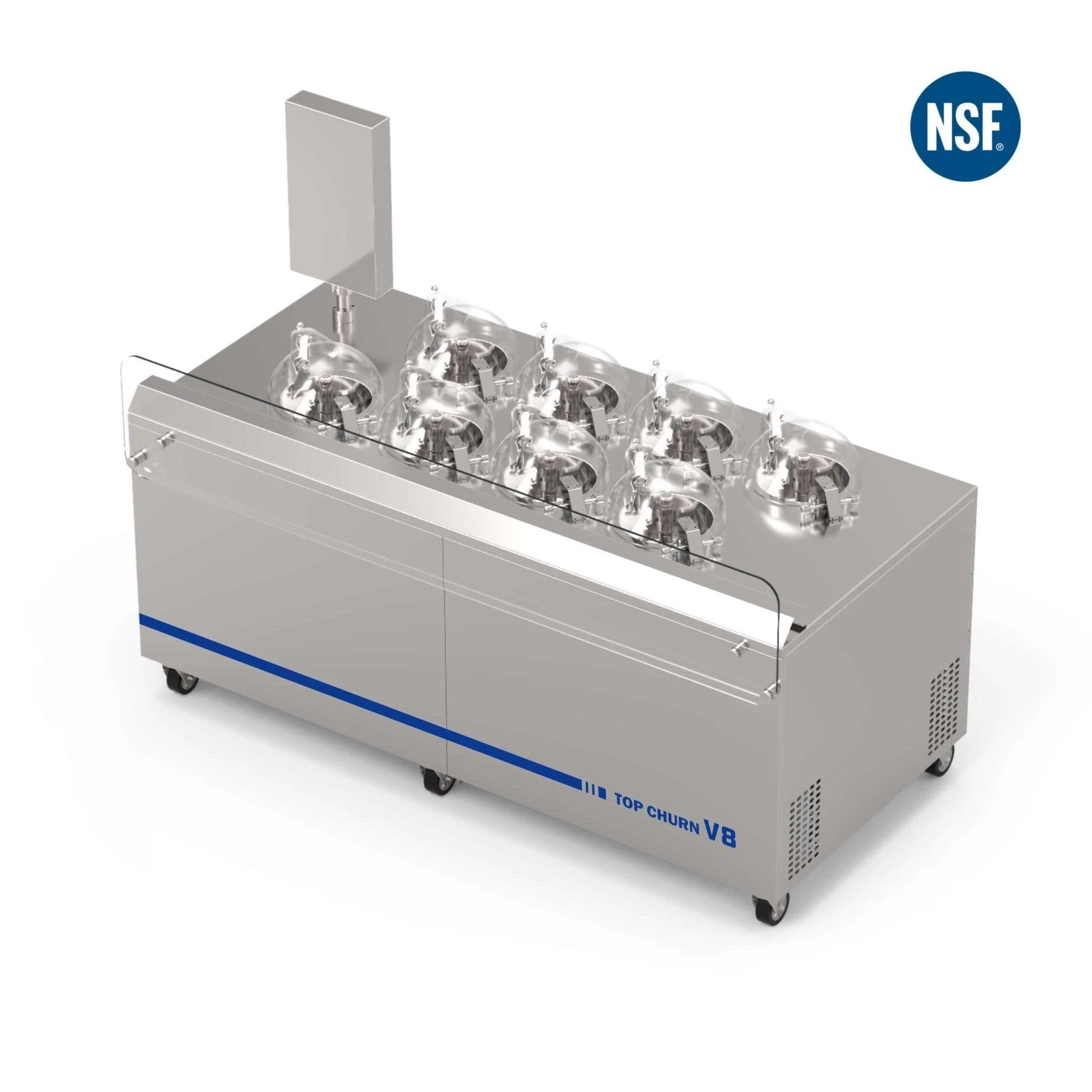 Commercial Gelato Ice Cream Maker, Pro V8, Eight Pots - Standing Model - Top Churn Canada - Image 9