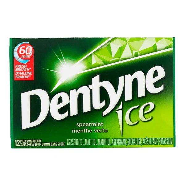 Ice Spearmint Sugar-free Gum - 48 x Packs - Dentyne - Canadian Distribution - Ships Free Within Canada on Orders Above CAD $199 - Image 3