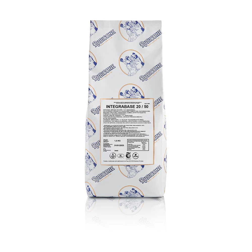 Integra Base 20-50 - Gelato Stabilizers & Improvers - Case of 8 x 1.5 KG bags - Rubicone Canada - Ships Free Within Canada on Orders Above CAD $199