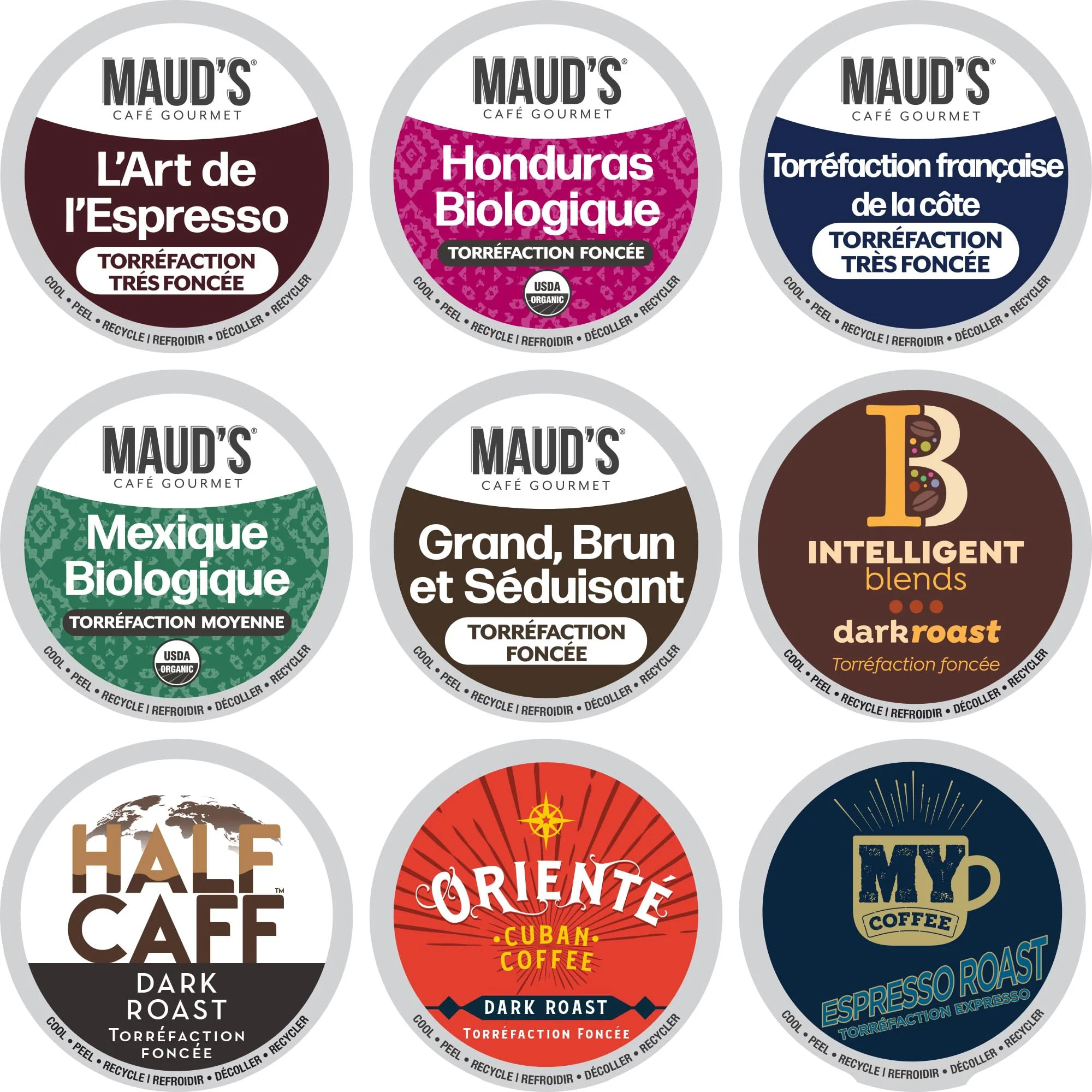 Intelligent Blends – Coffee Pods – Dark Roast Variety – 50 ct – Recyclable Pods - Canadian Distribution - Ships Free Within Canada on Orders Above CAD $199