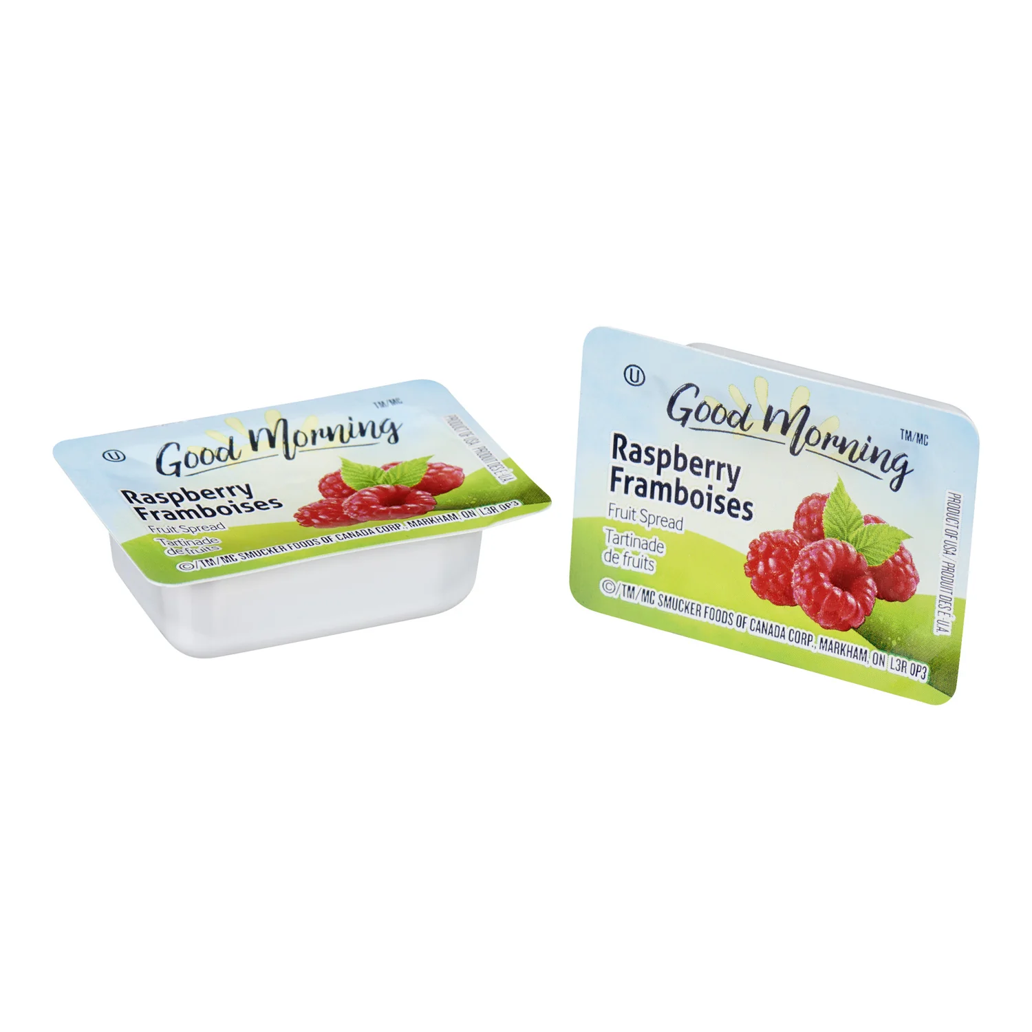 Jam Raspberry Regular - 200 x 10 mL - Good Morning - Restaurant and Foodservice Ingredients - Canadian Distribution - Ships Free Within Canada on Orders Above CAD $199