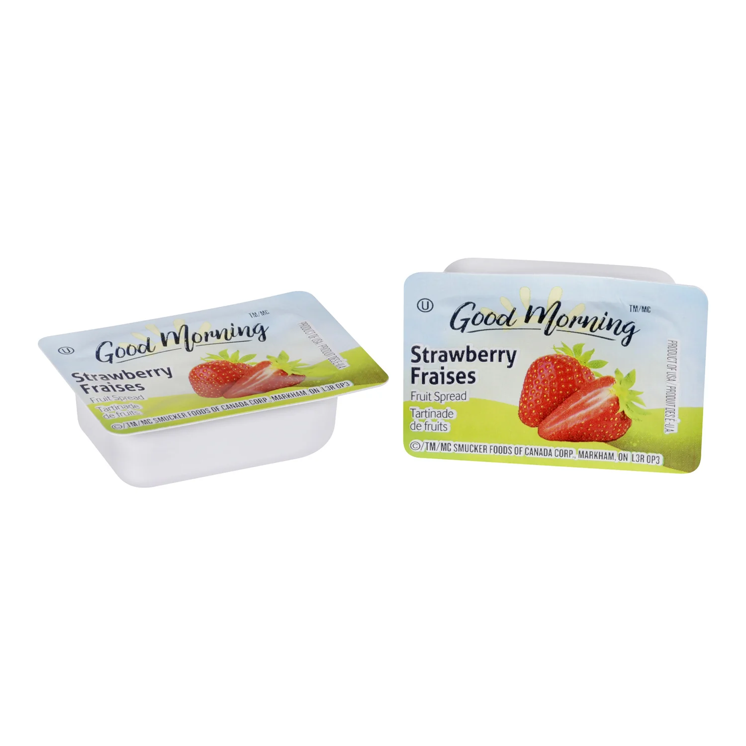 Jam Strawberry Portion Control - 200 x 10 mL - Good Morning - Restaurant and Foodservice Ingredients - Canadian Distribution - Ships Free Within Canada on Orders Above CAD $199