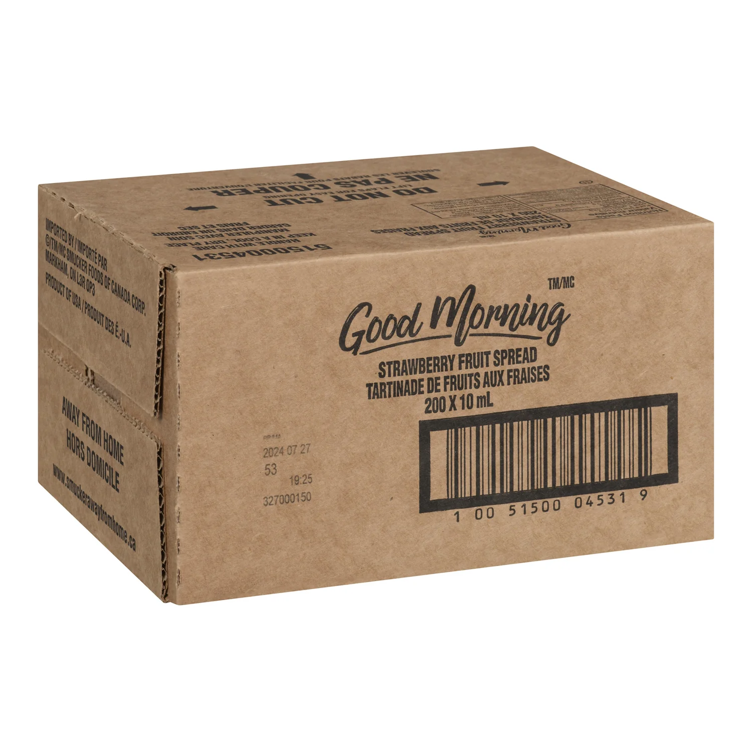 Jam Strawberry Portion Control - 200 x 10 mL - Good Morning - Restaurant and Foodservice Ingredients - Canadian Distribution - Ships Free Within Canada on Orders Above CAD $199 - Image 2