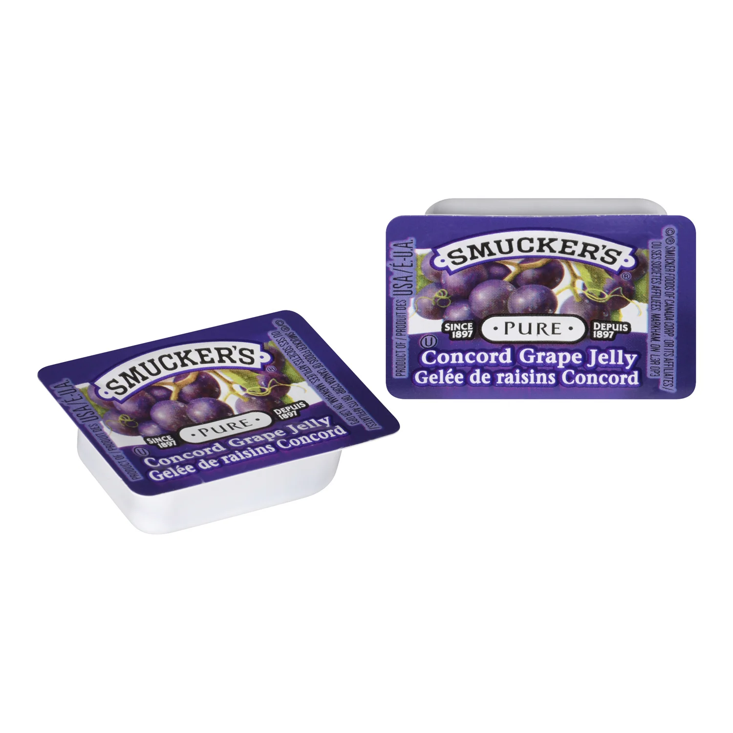 Jelly Grape - 200 x 10 mL - Jm Smucker - Restaurant and Foodservice Ingredients - Canadian Distribution - Ships Free Within Canada on Orders Above CAD $199
