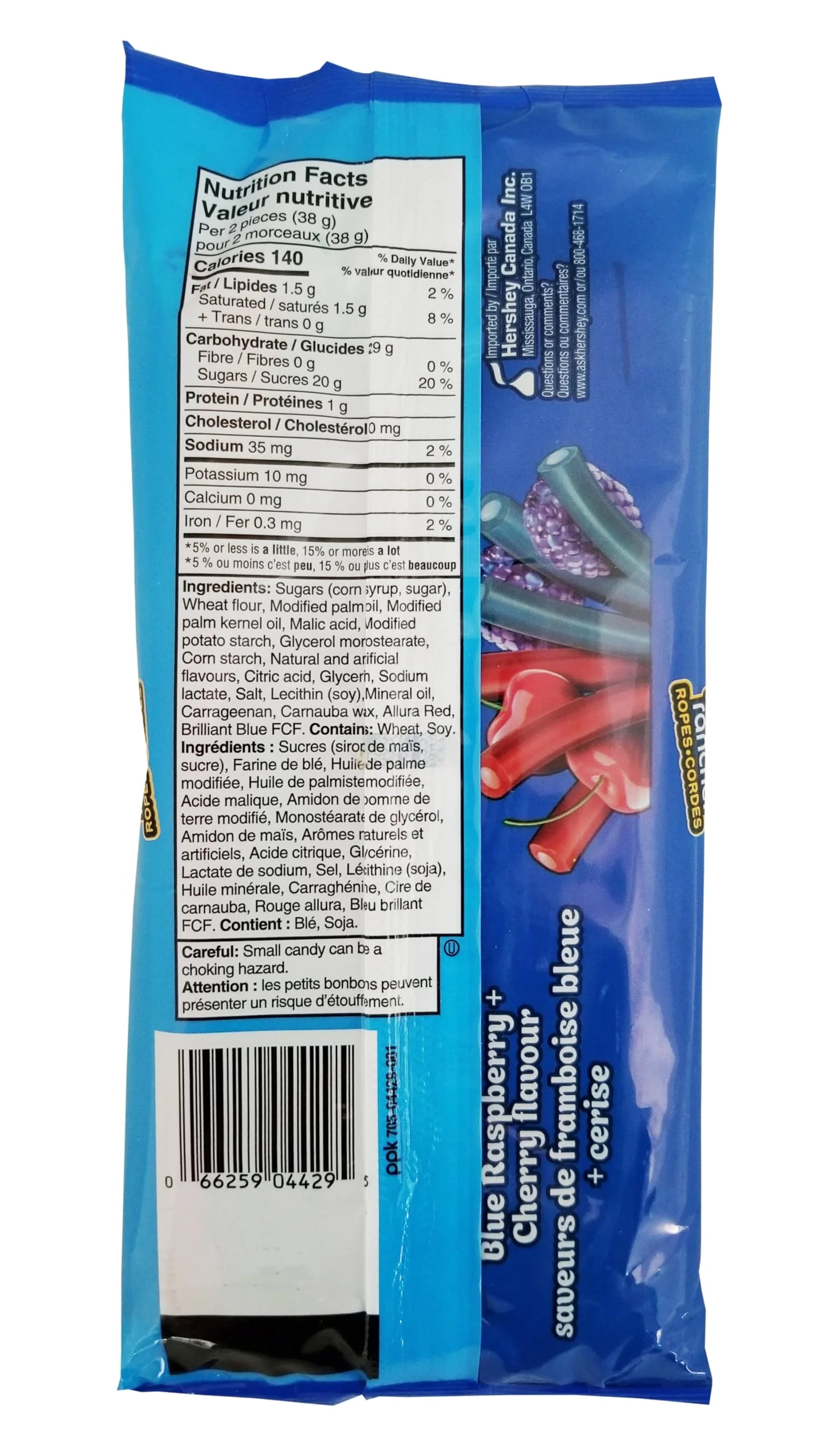 JOLLY RANCHER Ropes Blue Raspberry and Cherry 2 x 283g - Canadian Distribution - Ships Free Within Canada on Orders Above CAD $199 - Image 2