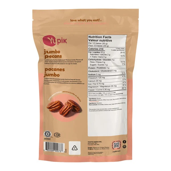 Jumbo Pecan Halves - 4 x 1 kg - Yupik - Canadian Distribution - Ships Free Within Canada on Orders Above CAD $199 - Image 2