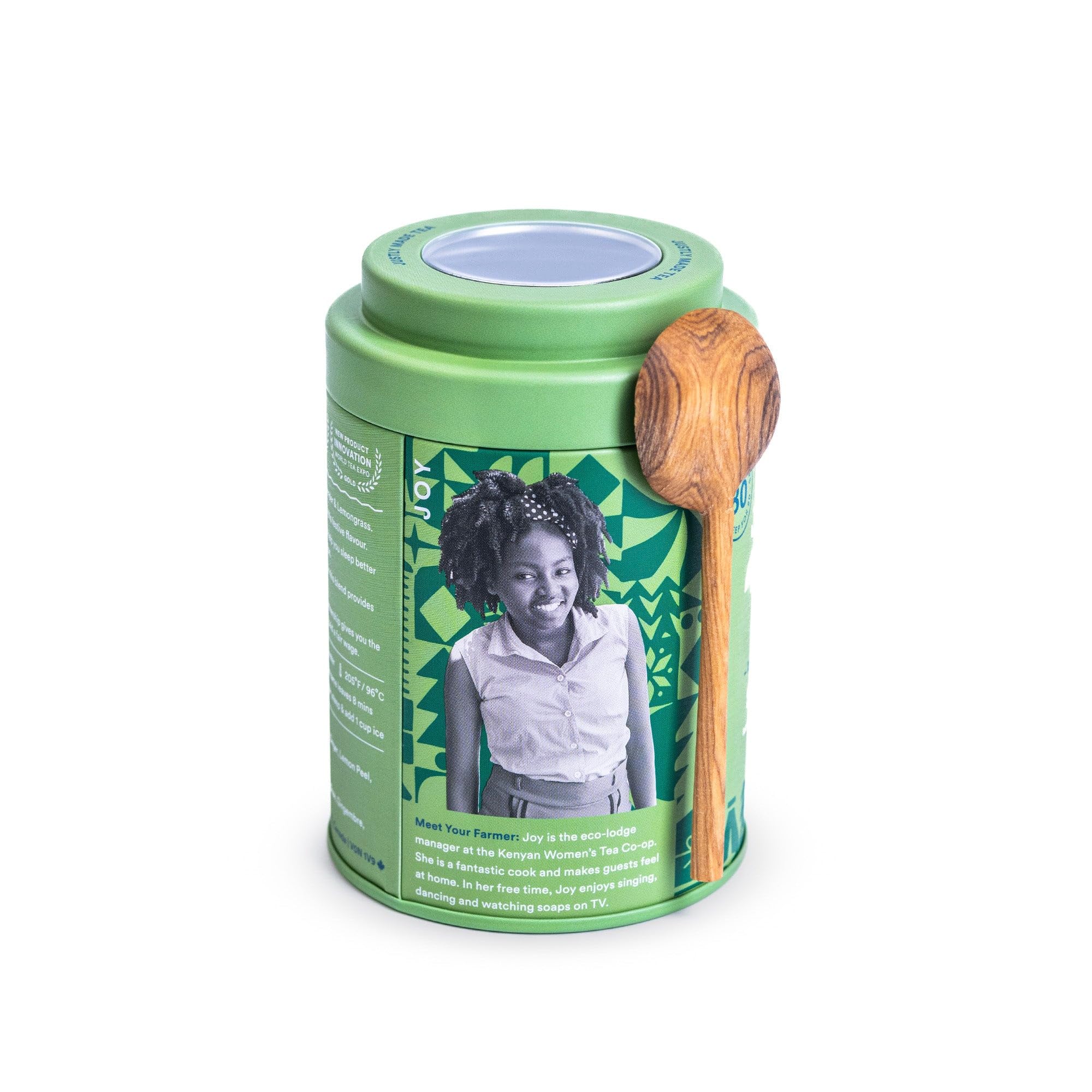 JusTea Starry Night Loose Leaf Herbal Tea | 70g Tin with Carved Spoon | 40+ Servings | Caffeine-Free | Fair Trade & Organic - Canadian Distribution - Ships Free Within Canada on Orders Above CAD $199 - Image 5