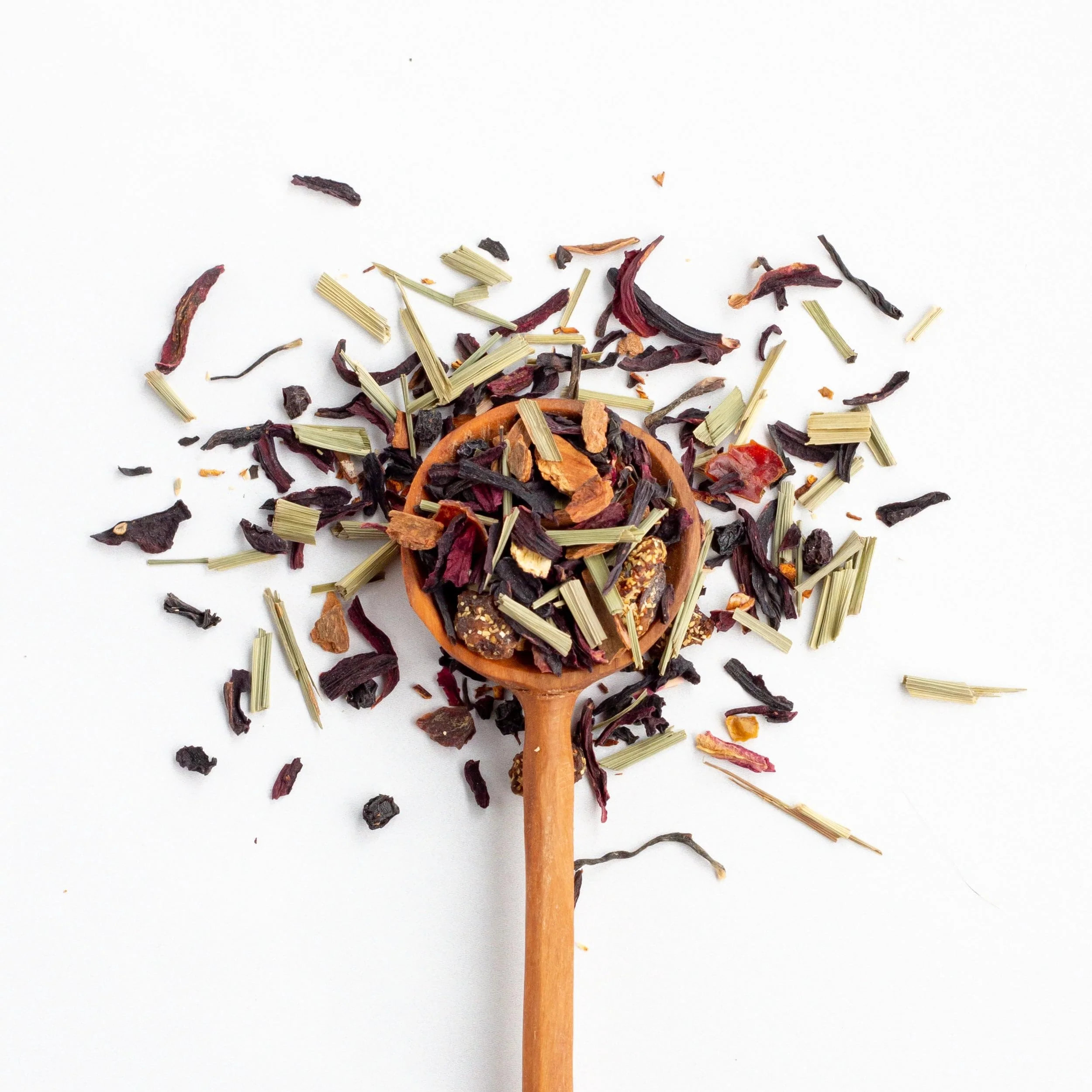 JusTea Winter Wonderland Purple Tea | Loose Leaf in Tin with Carved Spoon | 40+ Servings (80g) | Low Caffeine, Award-Winning, Fair Trade & Organic - Canadian Distribution - Ships Free Within Canada on Orders Above CAD $199 - Image 2
