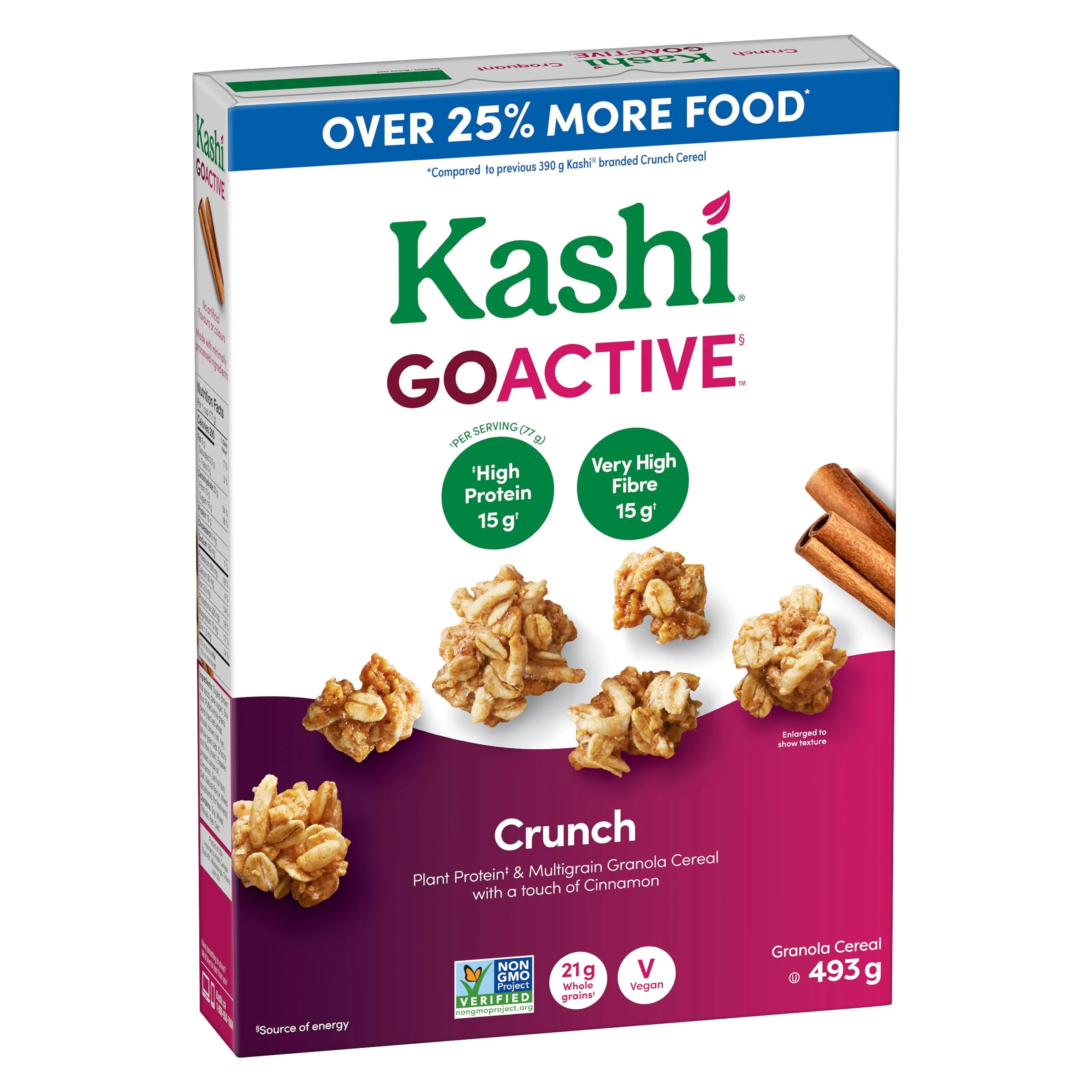 Kashi GoActive Crunch Granola Cereal 2 x 493g - Canadian Distribution - Ships Free Within Canada on Orders Above CAD $199 - Image 4