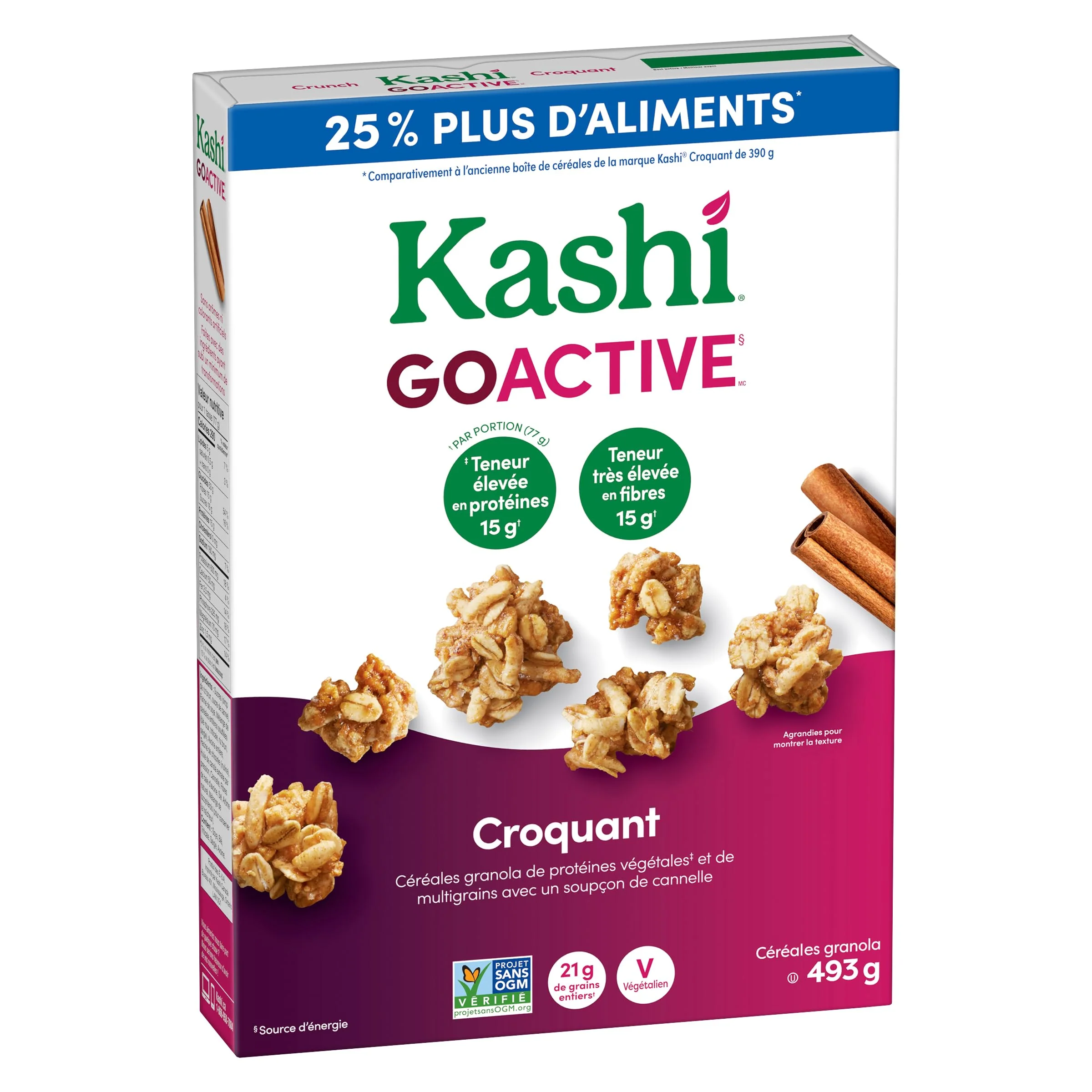 Kashi GoActive Crunch Granola Cereal 2 x 493g - Canadian Distribution - Ships Free Within Canada on Orders Above CAD $199 - Image 5