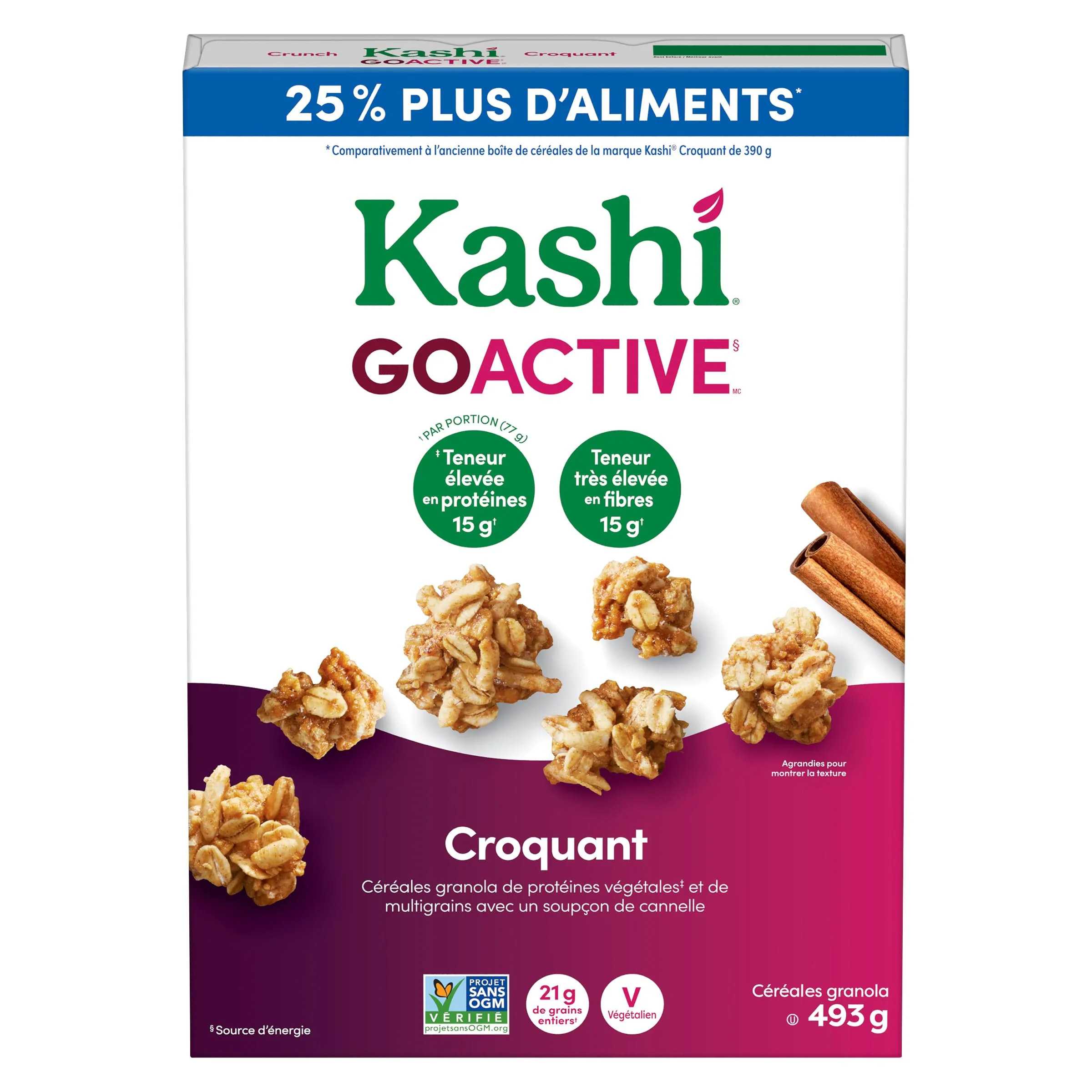 Kashi GoActive Crunch Granola Cereal 2 x 493g - Canadian Distribution - Ships Free Within Canada on Orders Above CAD $199 - Image 6