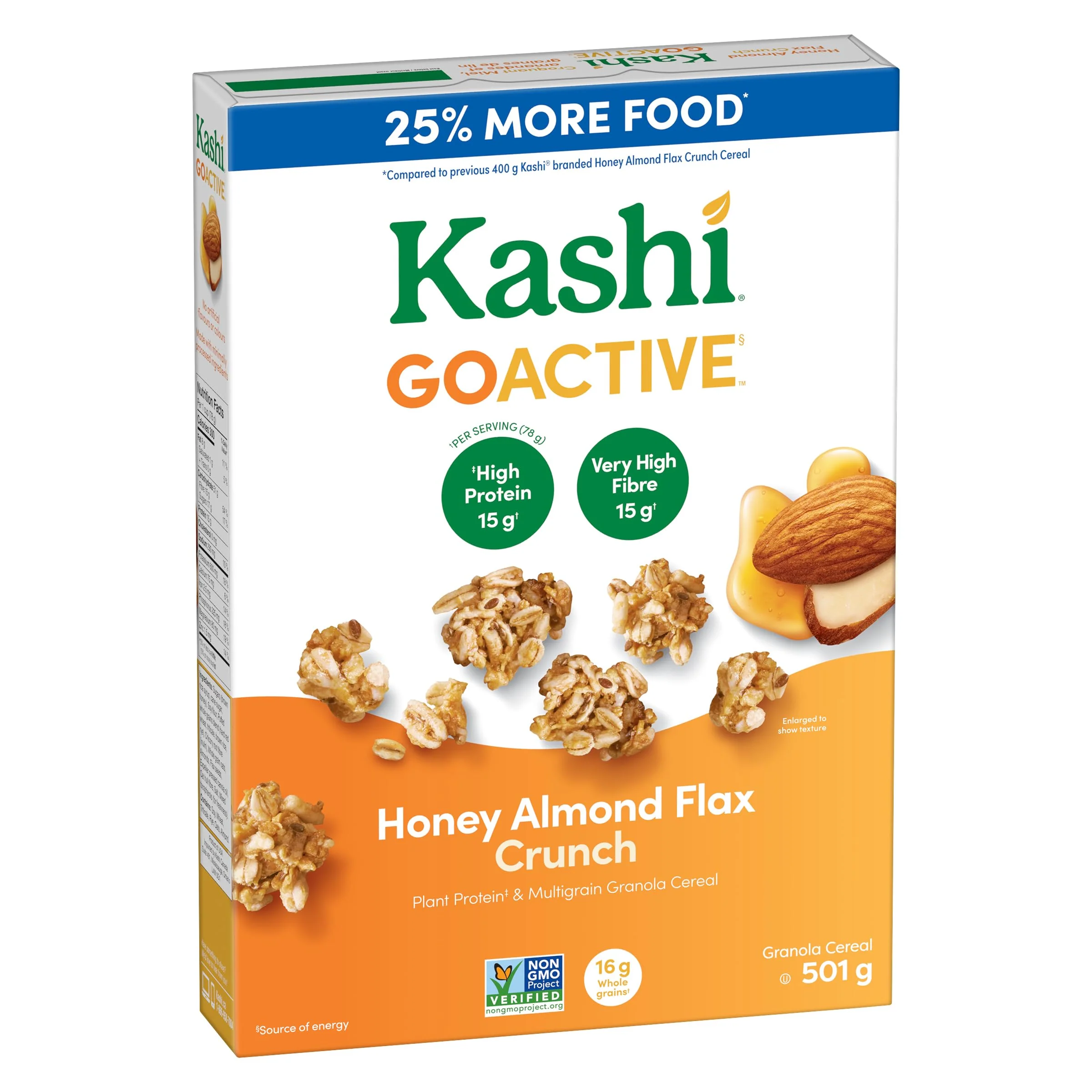 Kashi GoActive Honey Almond Flax Crunch Granola Cereal, 2 x 501g - Canadian Distribution - Ships Free Within Canada on Orders Above CAD $199 - Image 5