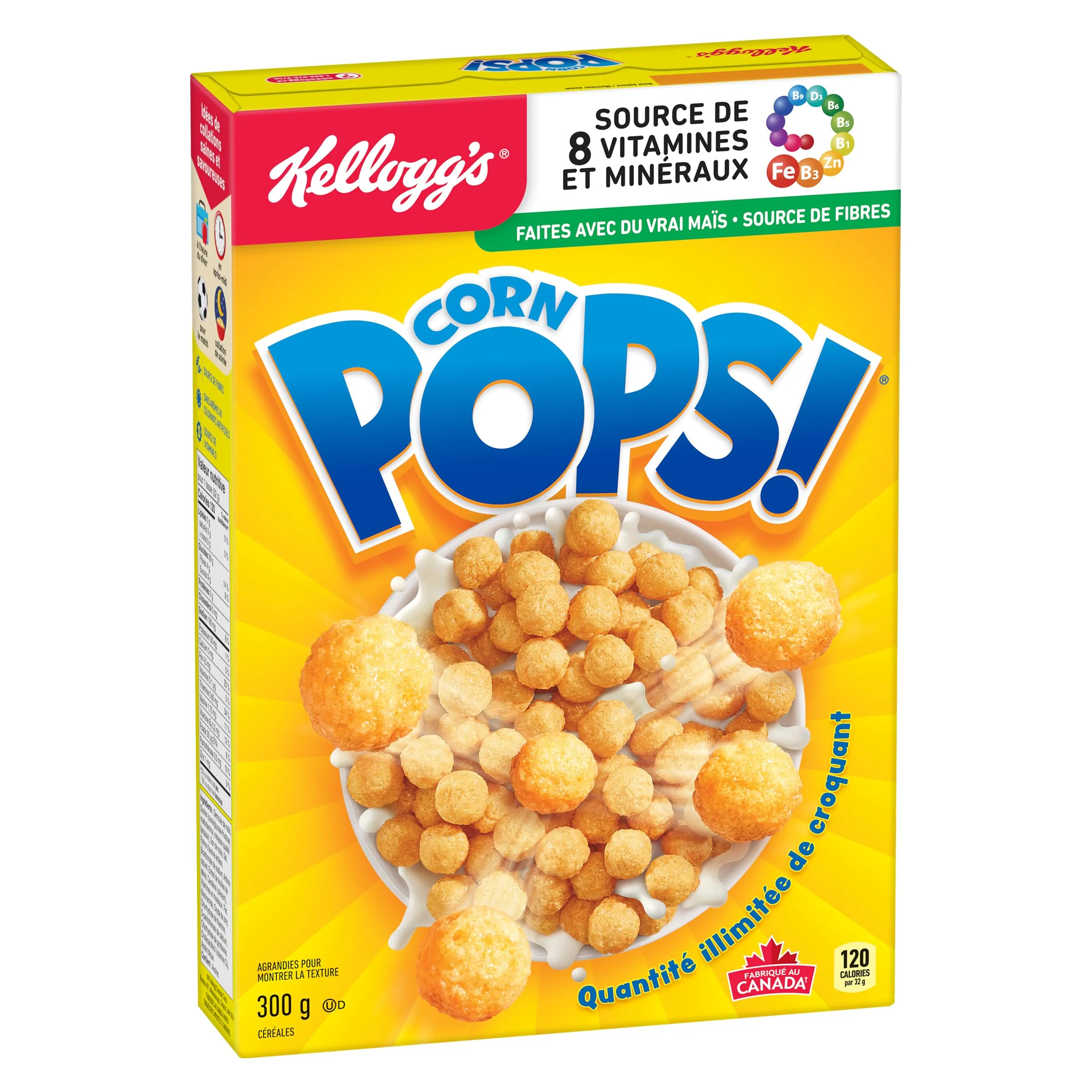 Kellogg's Corn Pops Cereal 2 x 300g - Canadian Distribution - Ships Free Within Canada on Orders Above CAD $199 - Image 4