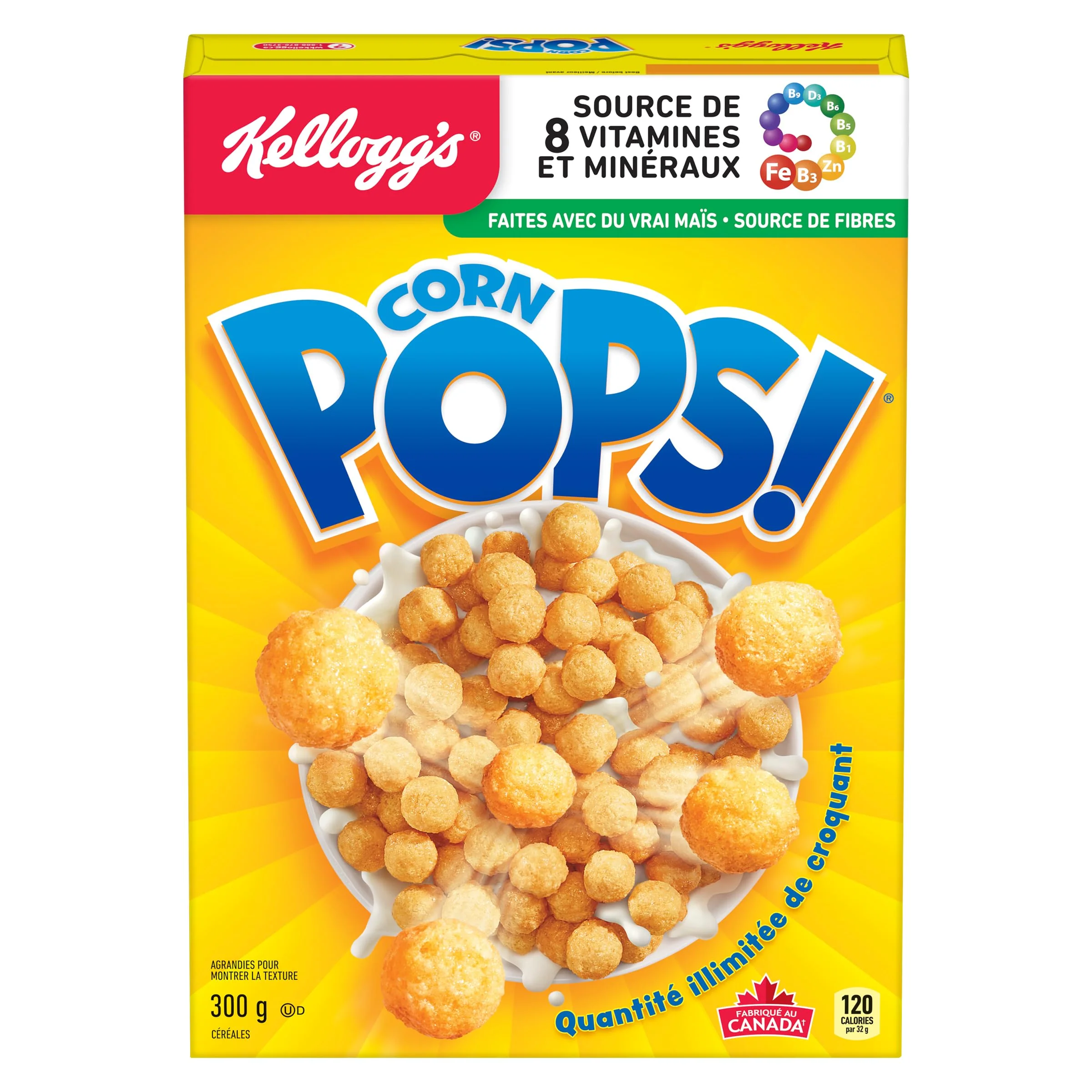 Kellogg's Corn Pops Cereal 2 x 300g - Canadian Distribution - Ships Free Within Canada on Orders Above CAD $199 - Image 6