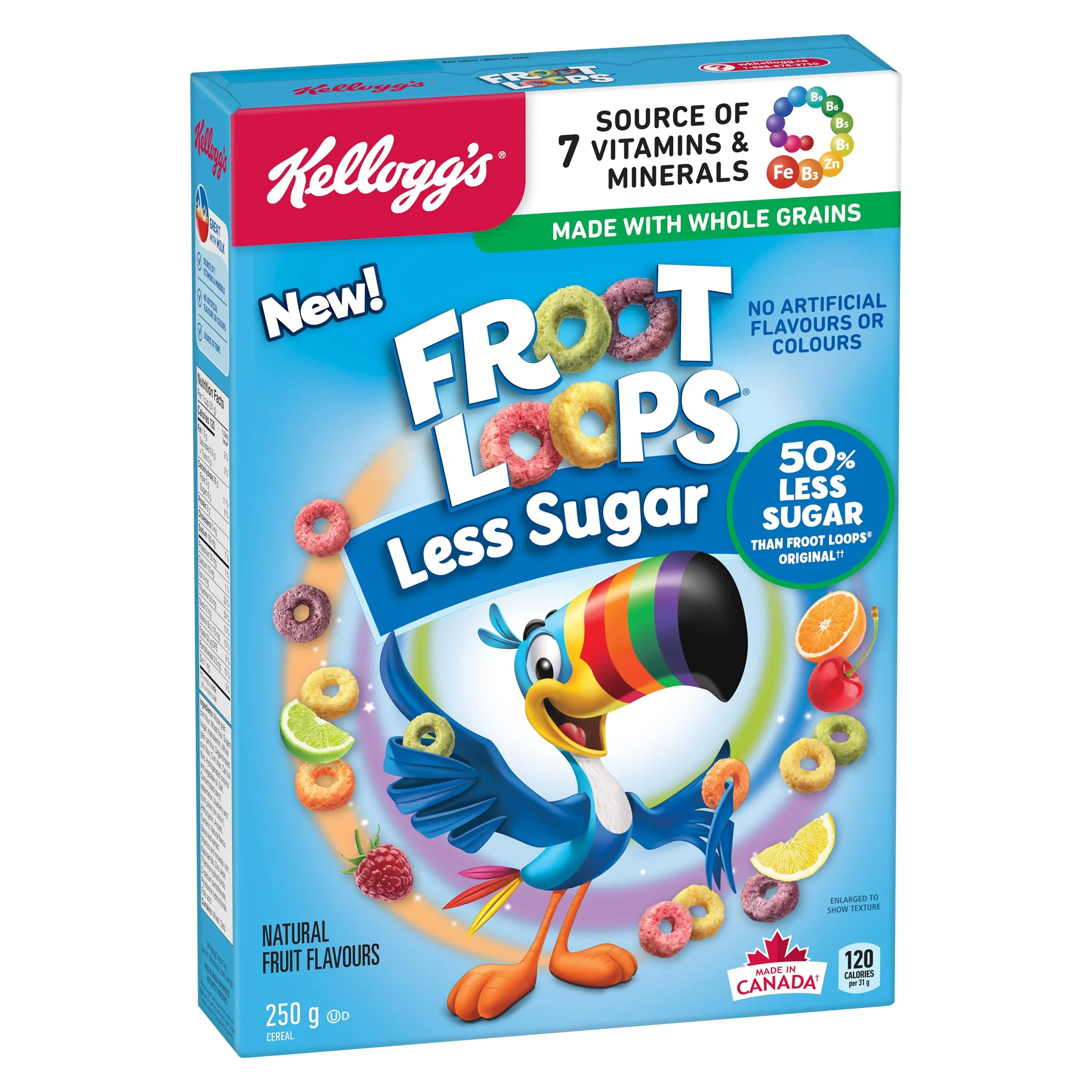 Kellogg's Froot Loops Less Sugar Cereal 2 x 250g - Canadian Distribution - Ships Free Within Canada on Orders Above CAD $199 - Image 5