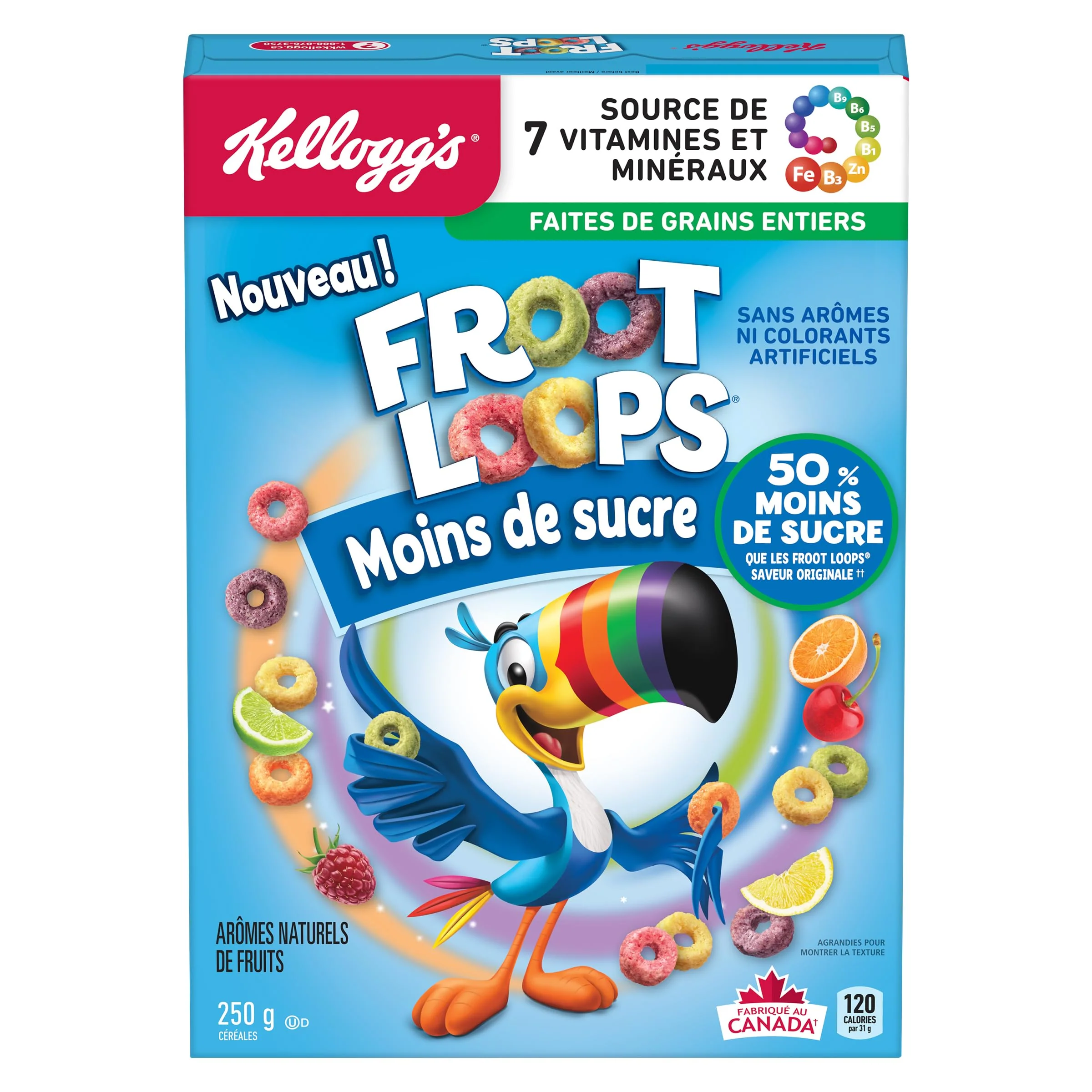Kellogg's Froot Loops Less Sugar Cereal 2 x 250g - Canadian Distribution - Ships Free Within Canada on Orders Above CAD $199 - Image 6