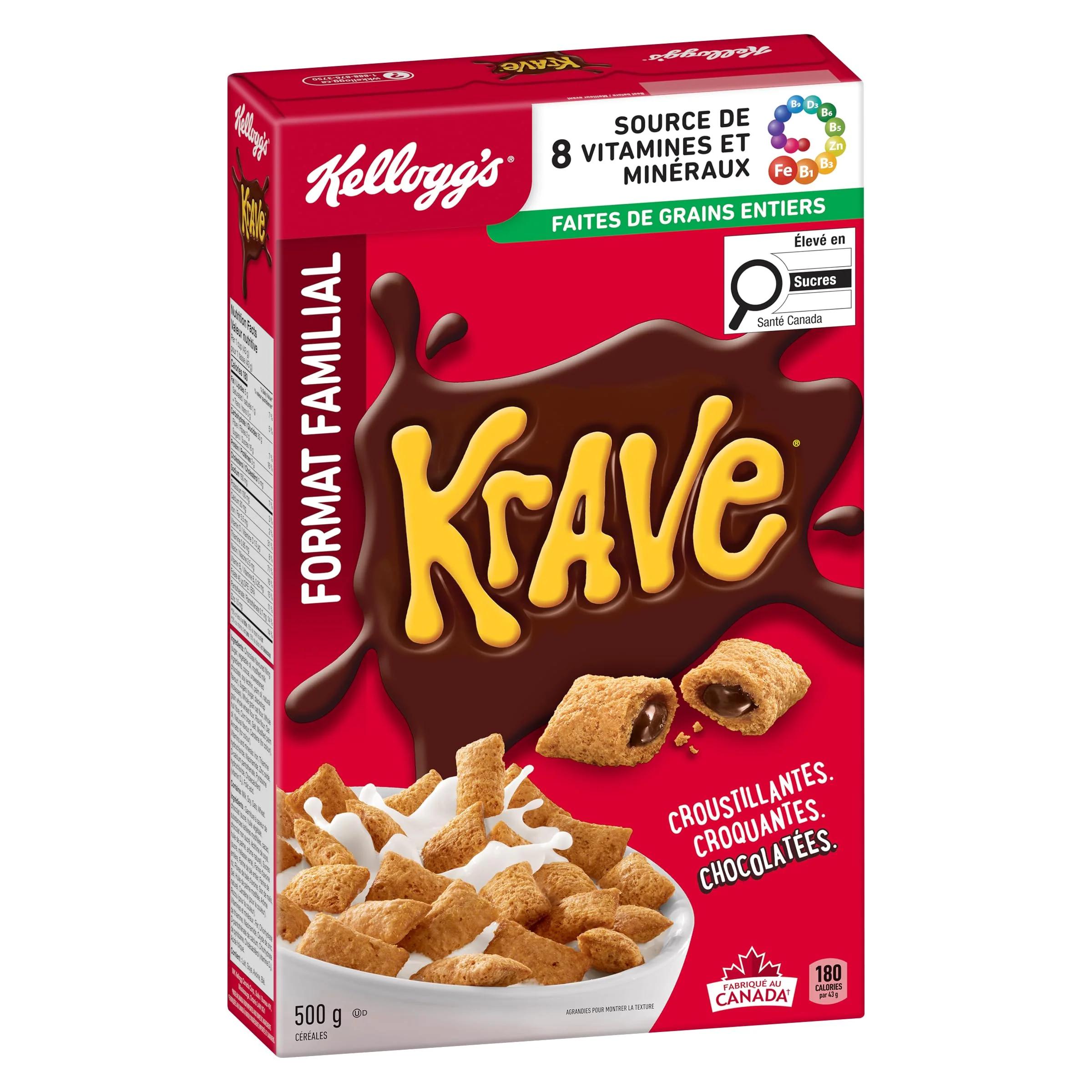 Kellogg's Krave Cereal 2 x 500g - Canadian Distribution - Ships Free Within Canada on Orders Above CAD $199 - Image 3