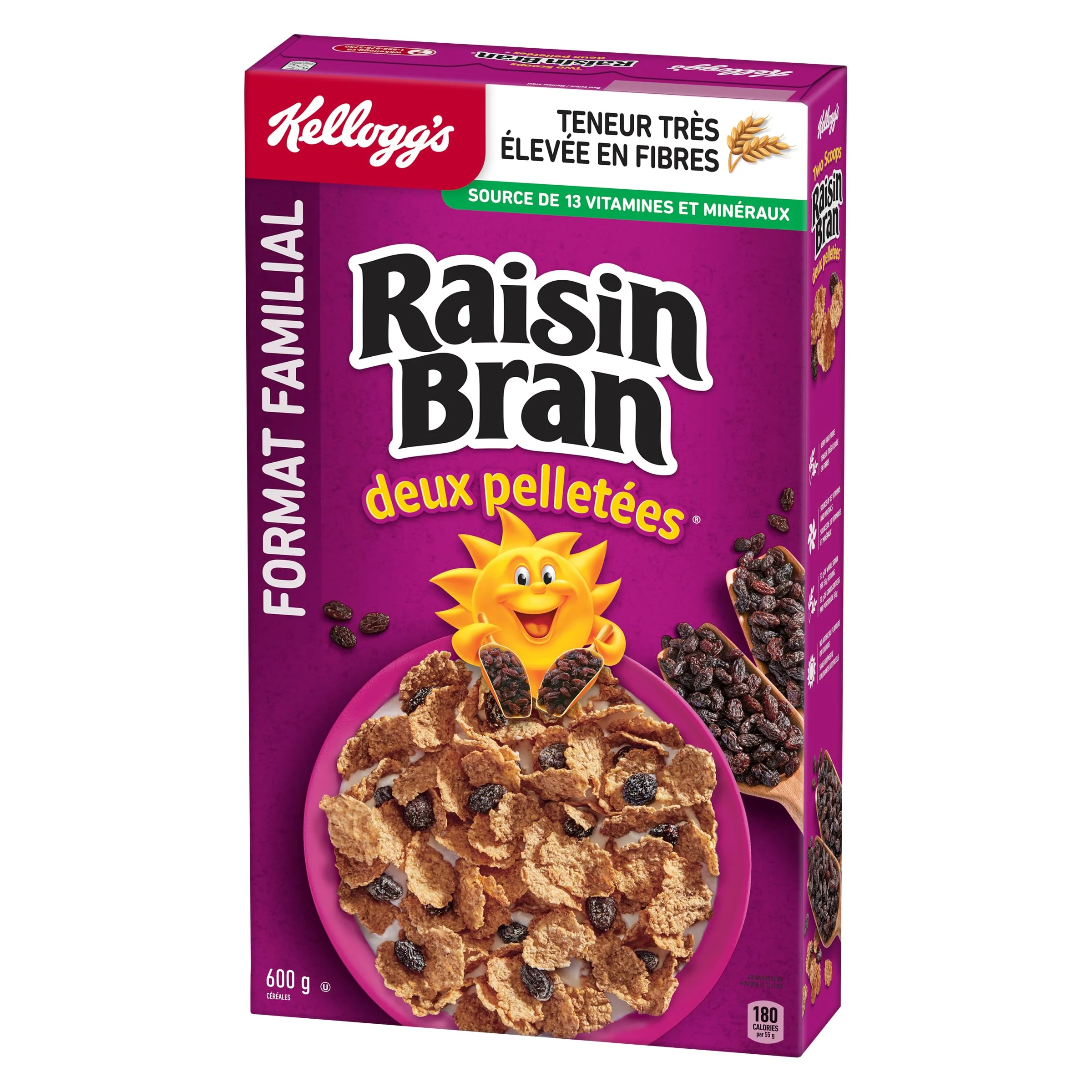 Kellogg's Raisin Bran Original Family Pack 2 x 600g - Canadian Distribution - Ships Free Within Canada on Orders Above CAD $199 - Image 2