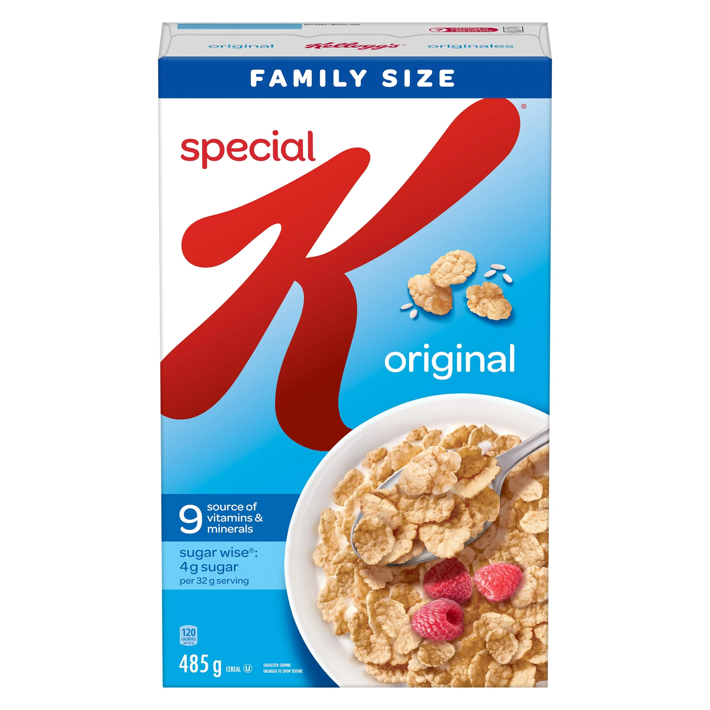 Kellogg's Special K Original Cereal - Family Size 2 x 485g - Canadian Distribution - Ships Free Within Canada on Orders Above CAD $199