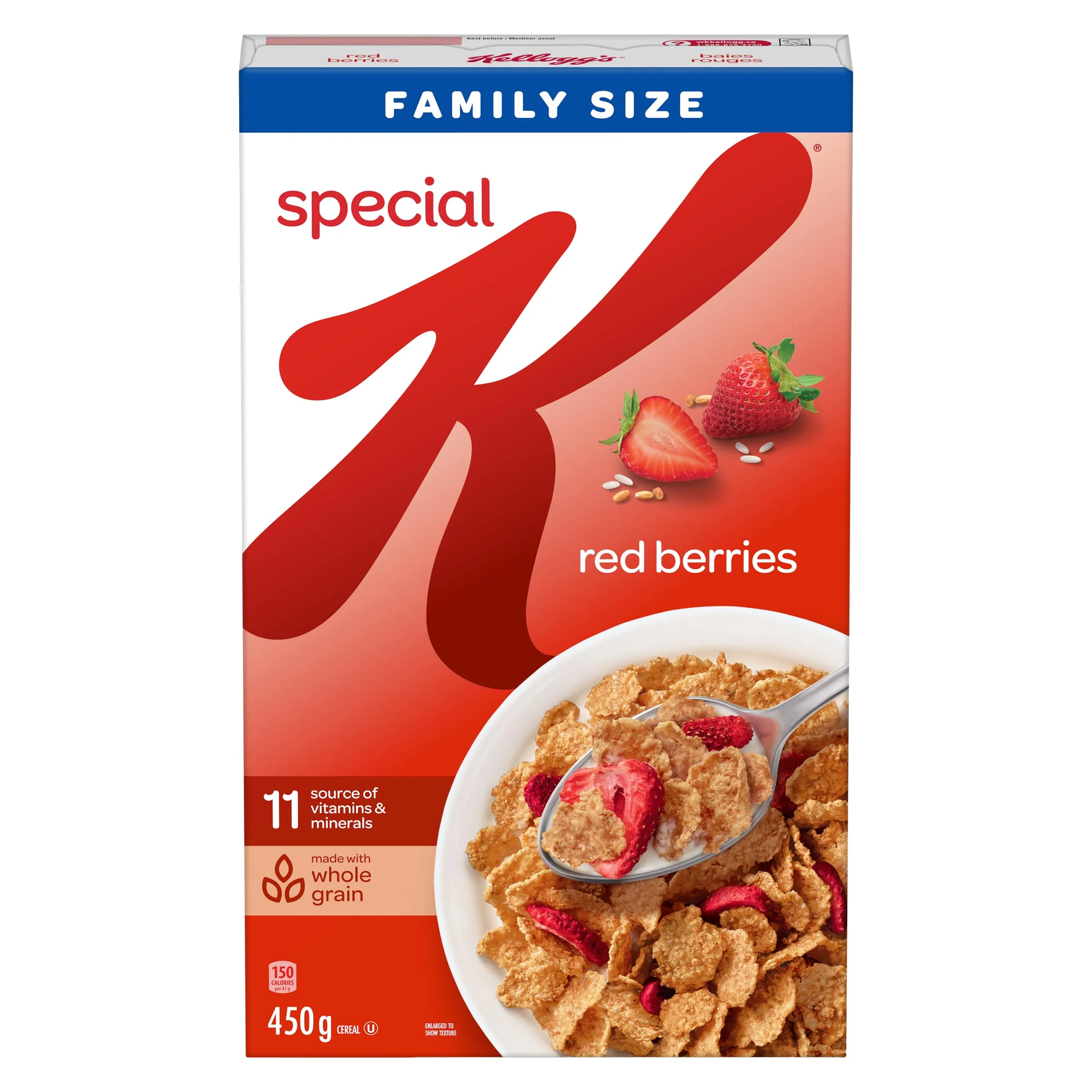 Kellogg's Special K Red Berries Cereal – Family Size 2 x 450g - Canadian Distribution - Ships Free Within Canada on Orders Above CAD $199