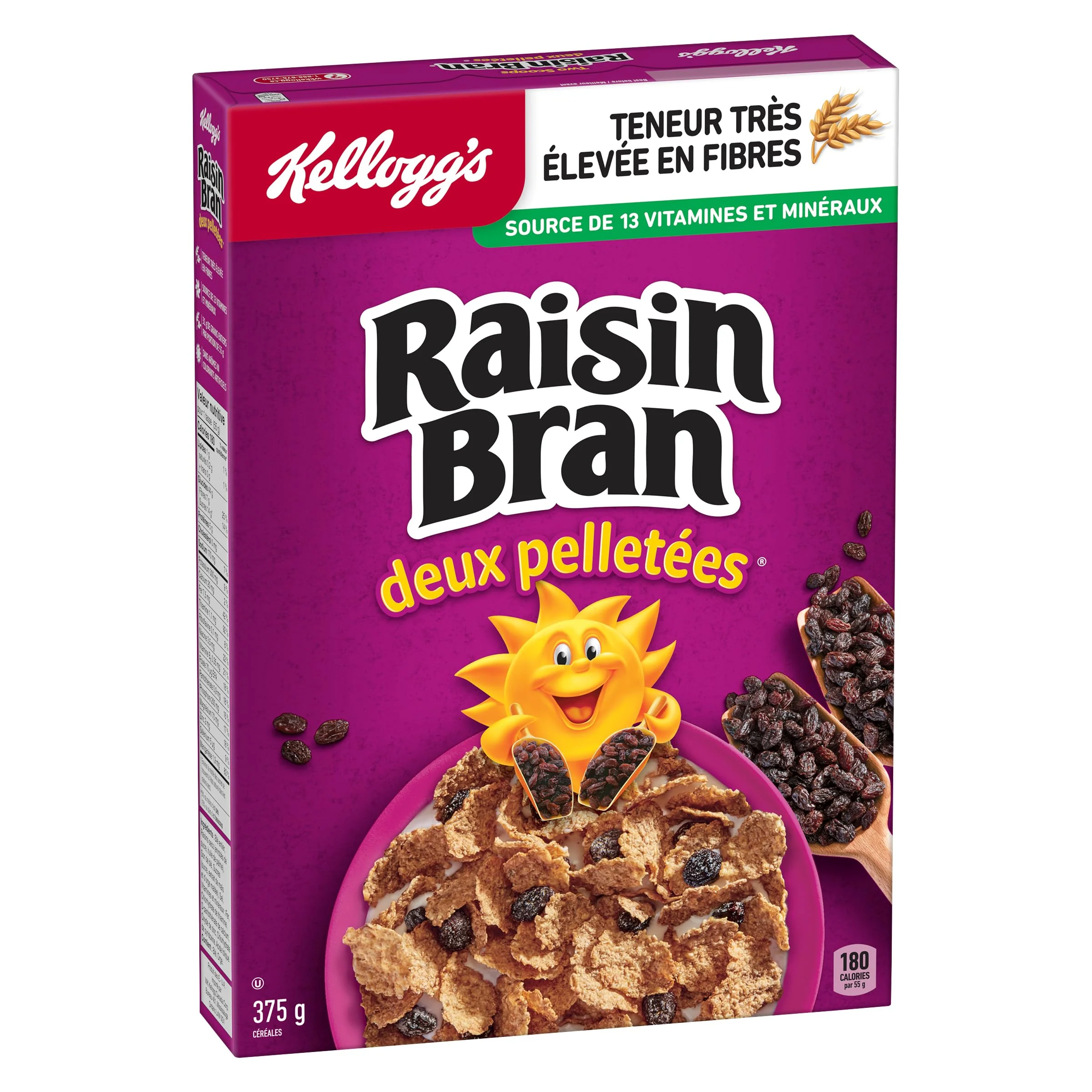 Kellogg's Two Scoops Raisin Bran Cereal 2 x 375g - Canadian Distribution - Ships Free Within Canada on Orders Above CAD $199 - Image 4