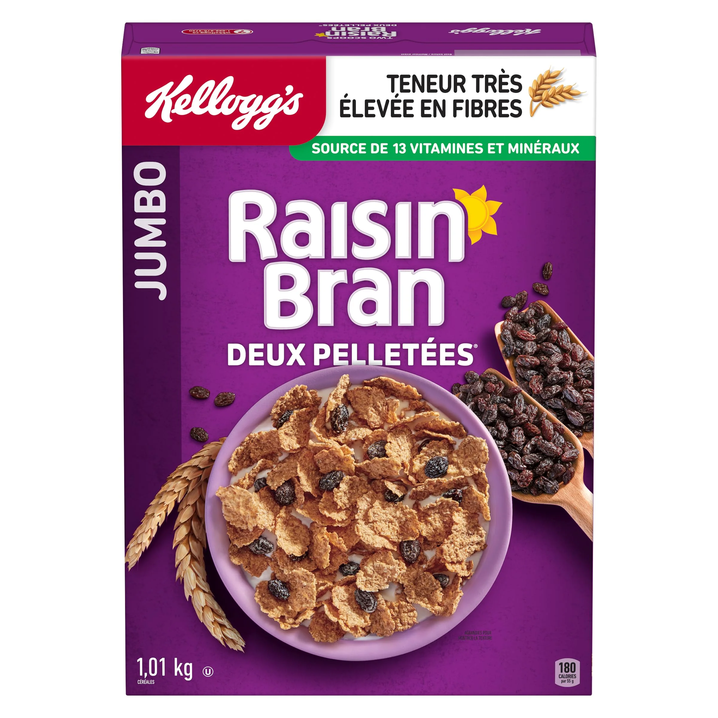 Kellogg's Two Scoops Raisin Bran Cereal Crunch 2 x 1010g - Canadian Distribution - Ships Free Within Canada on Orders Above CAD $199 - Image 5