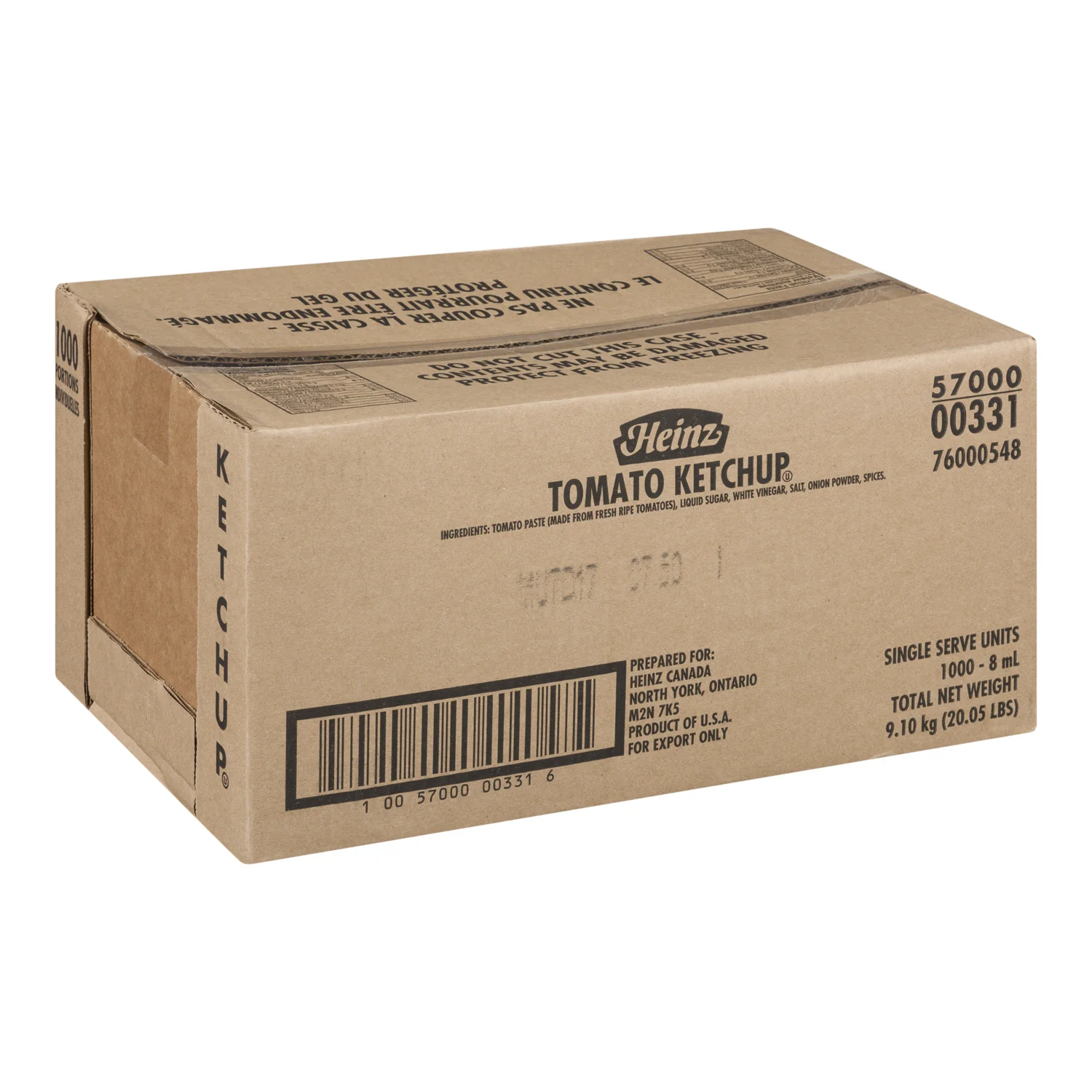Ketchup Packet - 1000 x 8 mL - Heinz - Restaurant and Foodservice Ingredients - Canadian Distribution - Ships Free Within Canada on Orders Above CAD $199 - Image 2