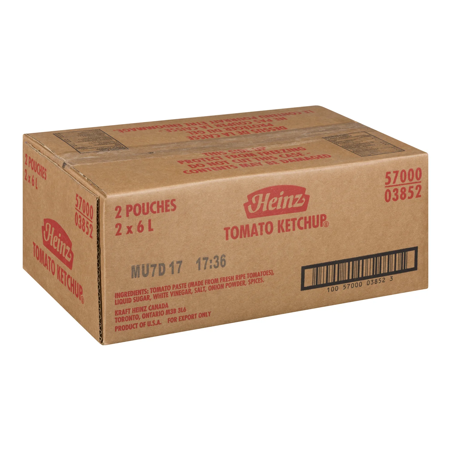 Ketchup Pouch Pack Cryovac - 2 x 6 L - Heinz - Restaurant and Foodservice Ingredients - Canadian Distribution - Ships Free Within Canada on Orders Above CAD $199 - Image 2