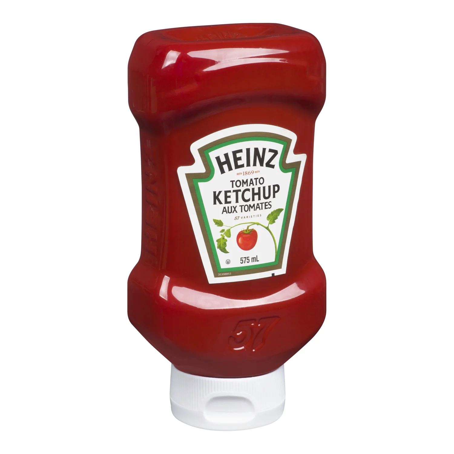 Ketchup Squeeze Big Bottle - 20 x 575 mL - Heinz - Restaurant and Foodservice Ingredients - Canadian Distribution - Ships Free Within Canada on Orders Above CAD $199