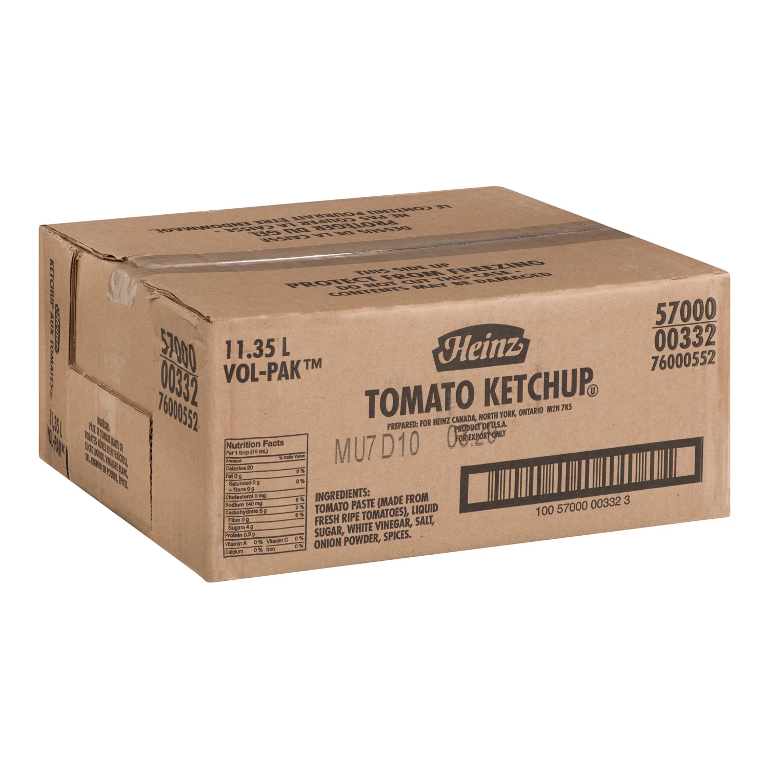 Ketchup Vol-Pak - 1 x 11.35 L - Heinz - Restaurant and Foodservice Ingredients - Canadian Distribution - Ships Free Within Canada on Orders Above CAD $199 - Image 2