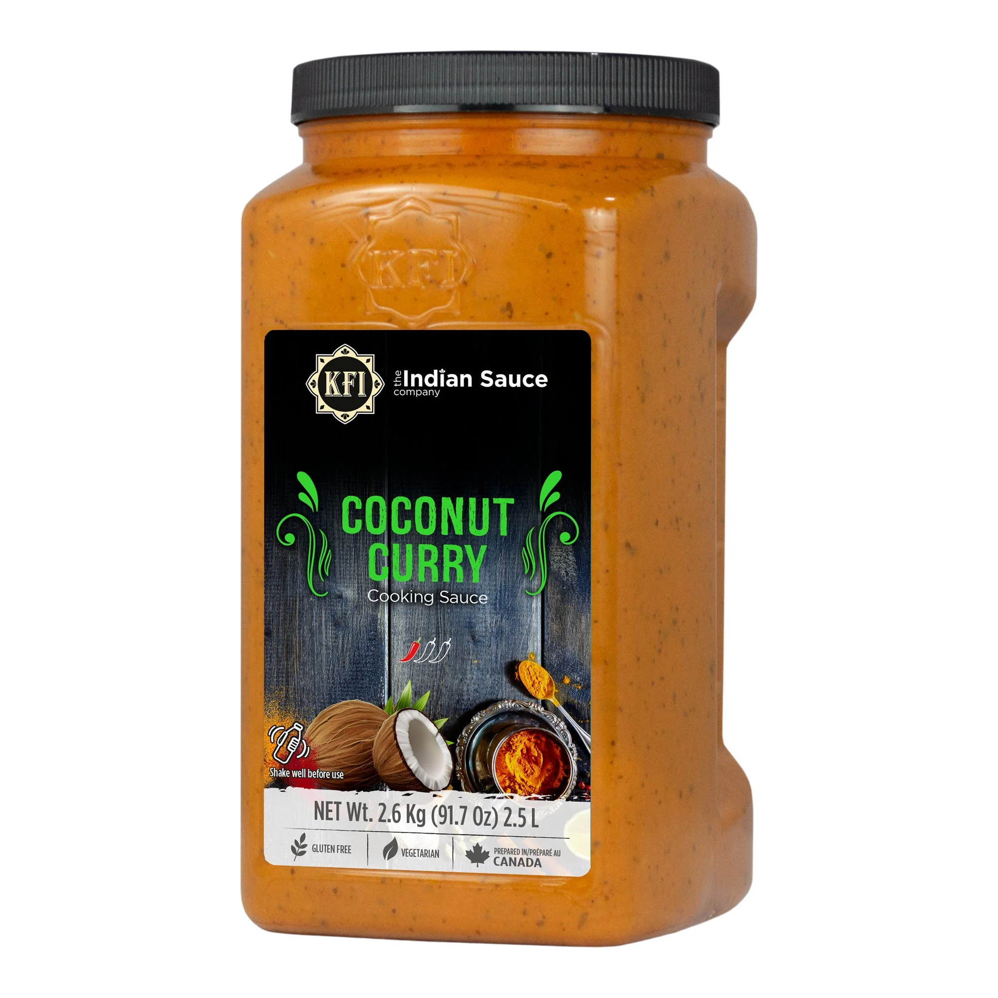 KFI Coconut Curry Sauce - 4 x 2.5 L - Grocery and Food Items - Canadian Distribution - Ships Free Within Canada on Orders Above CAD $199