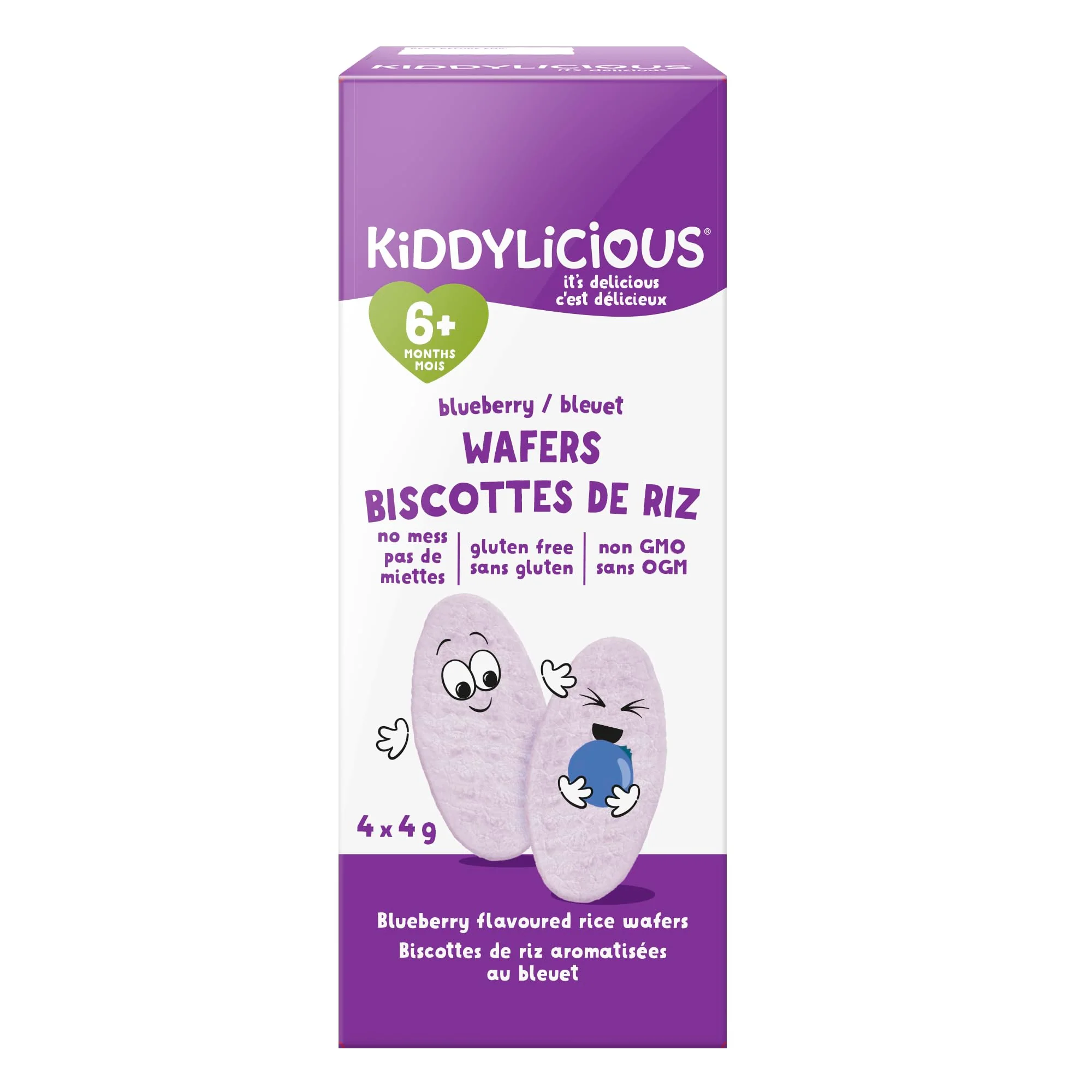 Kiddylicious Blueberry Wafers – Gentle Baby Snacks for 6+ Months – Gluten-Free, Dairy-Free, Egg-Free, Vegan – 24 Portions, 96g - Canadian Distribution - Ships Free Within Canada on Orders Above CAD $199 - Image 6