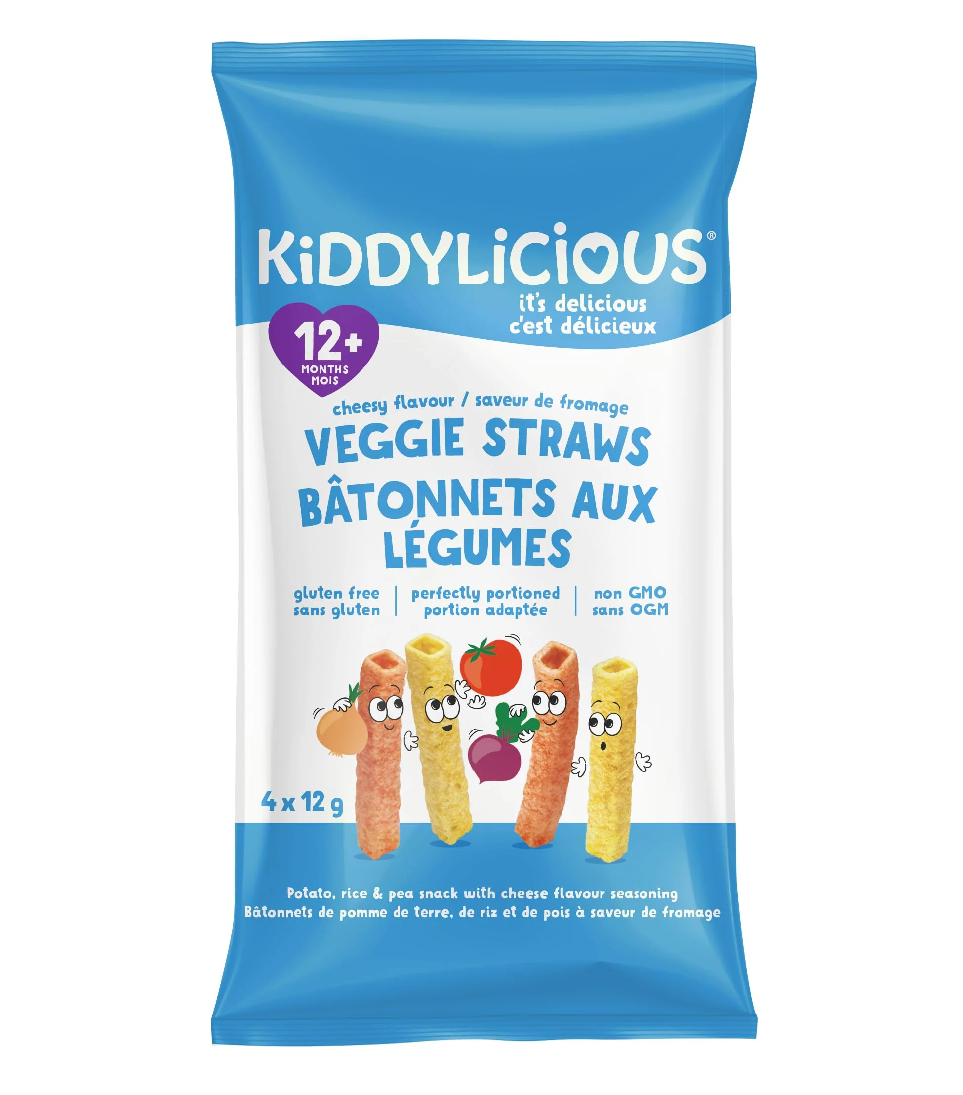 Kiddylicious Cheesy Straws - Crunchy Snack for Toddlers 12+ Months - Gluten Free, Vegan - 16 Portions (4 x 12g) - Canadian Distribution - Ships Free Within Canada on Orders Above CAD $199 - Image 6