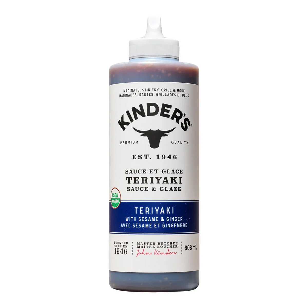 Kinders Teriyaki Sauce and Glaze - 4 x 608 mL - Grocery and Food Items - Canadian Distribution - Ships Free Within Canada on Orders Above CAD $199