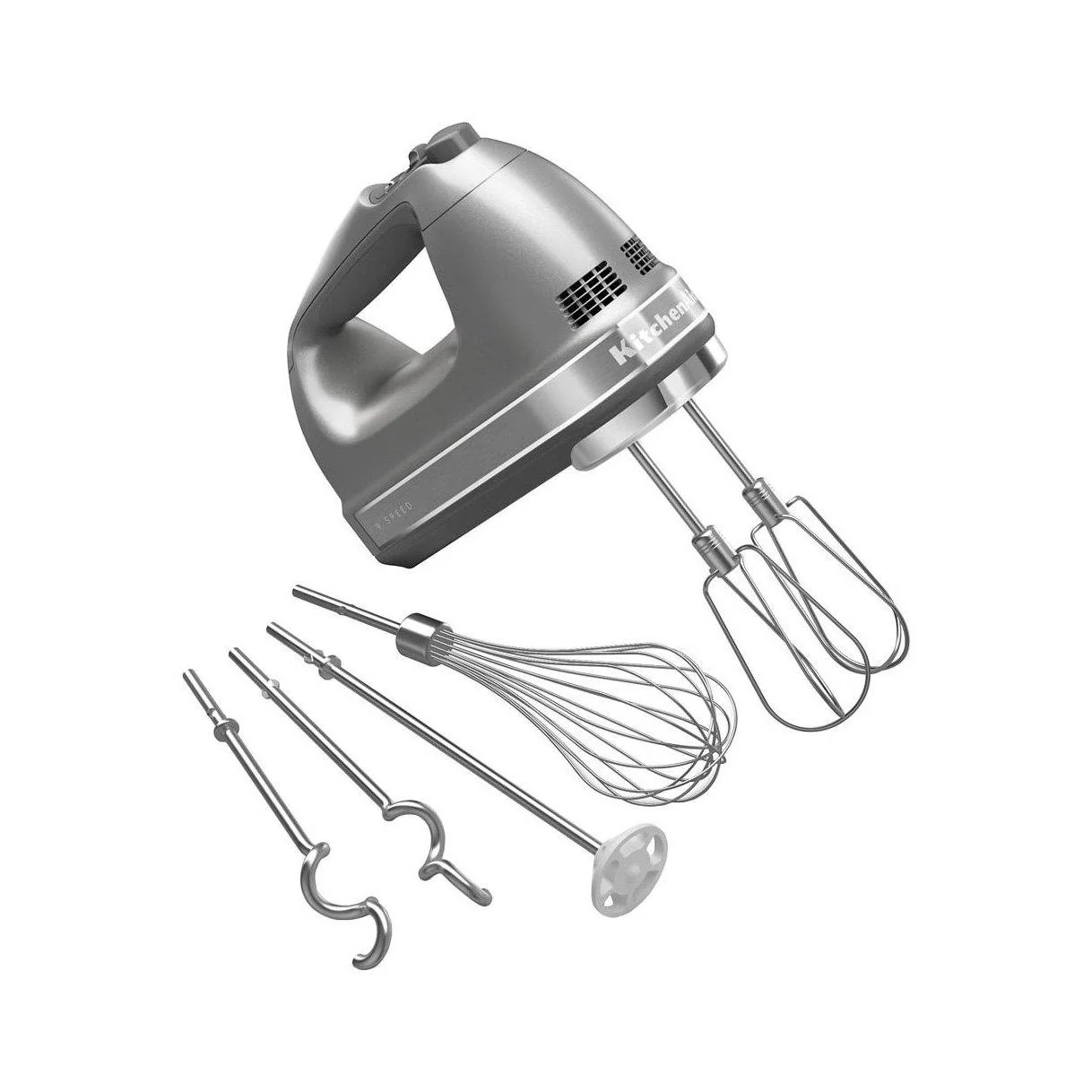 KITCHENAID 9 Speed Deluxe Hand Mixer, Contour Silver - Canadian Distribution