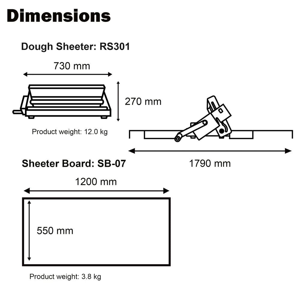 KNEADER RS301 — Large Folding Manual Dough Sheeter - Canadian Distribution - Ships Free Within Canada on Orders Above CAD $199 - Image 4