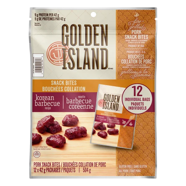 Korean BBQ Snack Bites - 48 x 42 g - Golden Island - Canadian Distribution - Ships Free Within Canada on Orders Above CAD $199