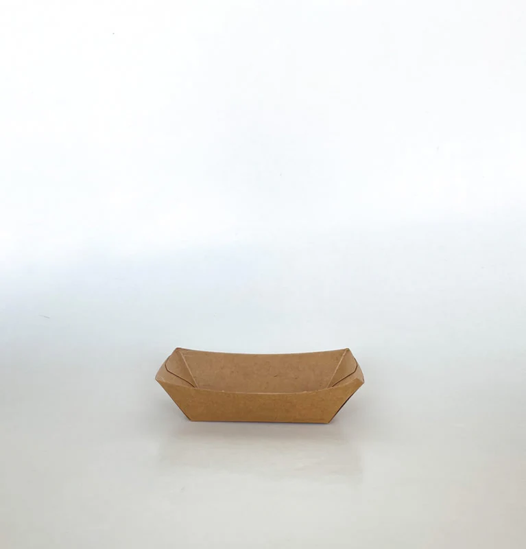 Kraft Boat Food Tray PLA Lined (4/250) - 6/8 oz - 1/3/5 lb - 1000cs - Disposable Take Away Food Packaging - Canadian Distribution - Image 2