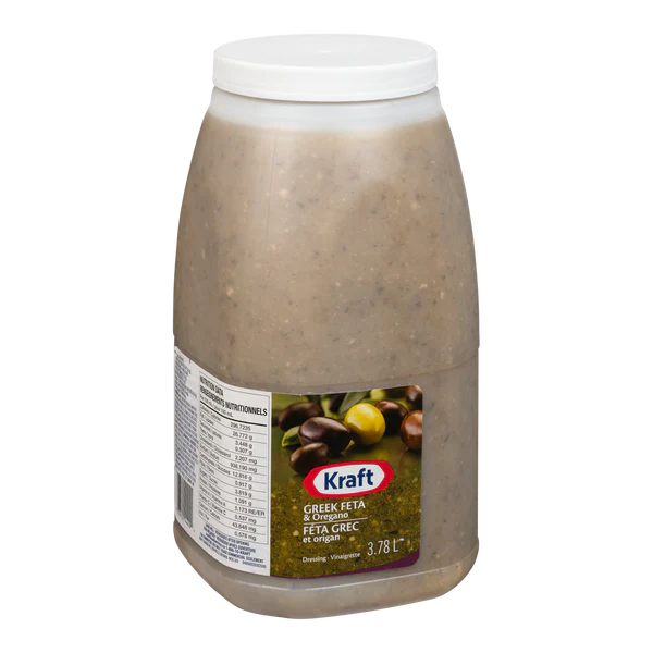Kraft Greek Feta & Oregano Dressing - 4 x 3.78 L - Grocery and Food Items - Canadian Distribution - Ships Free Within Canada on Orders Above CAD $199
