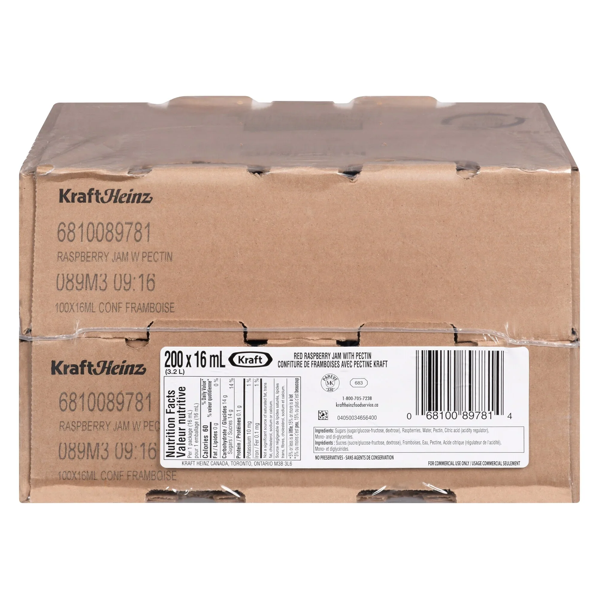 Kraft Single-serve Raspberry Jam - 2 x 200 - Grocery and Food Items - Canadian Distribution - Ships Free Within Canada on Orders Above CAD $199 - Image 2