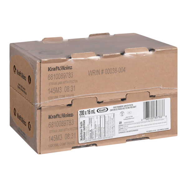 Kraft Single-serve Strawberry Jam - 4 x Pack of 200 - Grocery and Food Items - Canadian Distribution - Ships Free Within Canada on Orders Above CAD $199 - Image 2