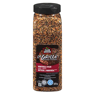 La Grille Montreal Steak Seasoning - Spices and Seasonings - Clubhouse - 825gr. Jar - Case 12 x 825gr. Jars - Canadian Distributor and Supplier - Ships Free Within Canada on Orders Above CAD $199